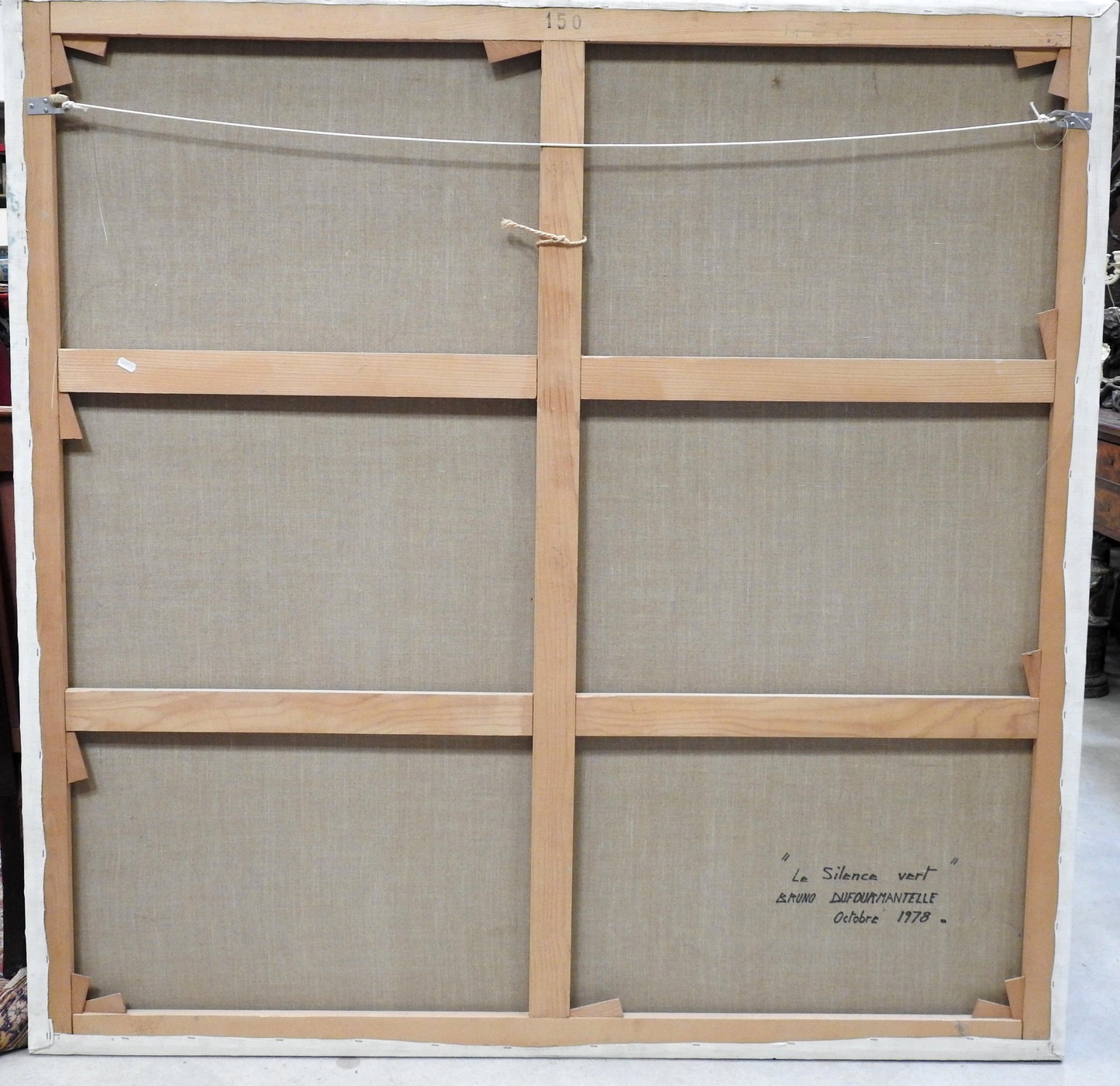 Bruno Dufourmantelle (1949), Green Silence, Large oil on canvas