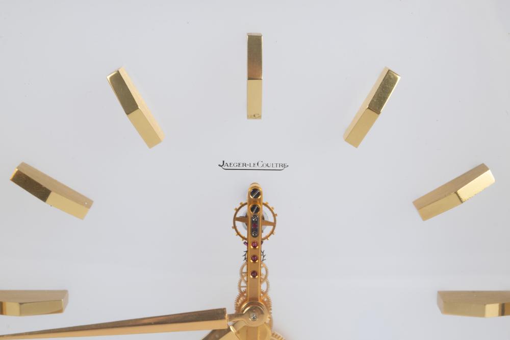 Jaeger-LeCoultre Important Oversized Marina 8 days Artwork Desk Clock 20th c Rare