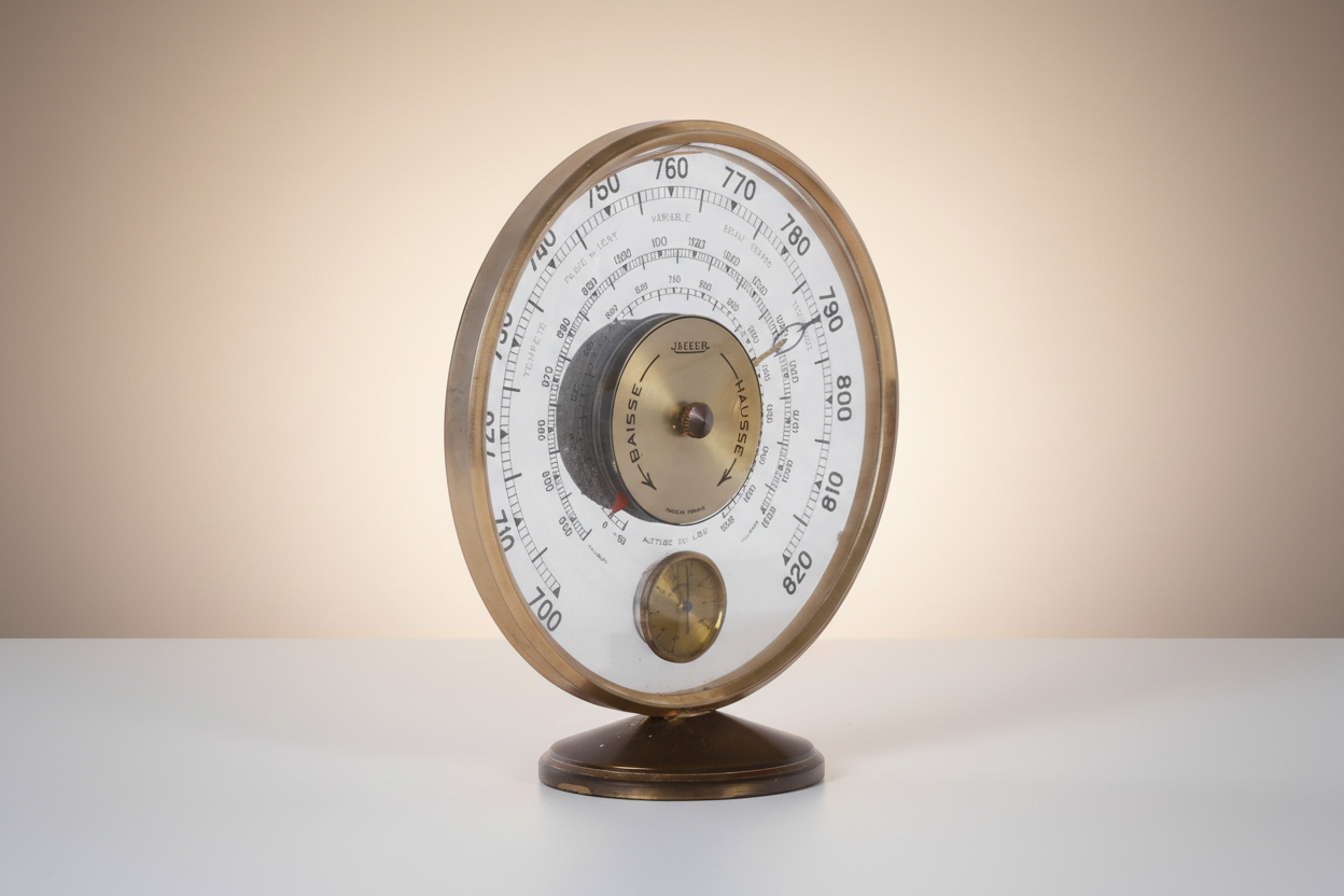 Jaeger LeCoultre Thermometer Barometer with transparent dial