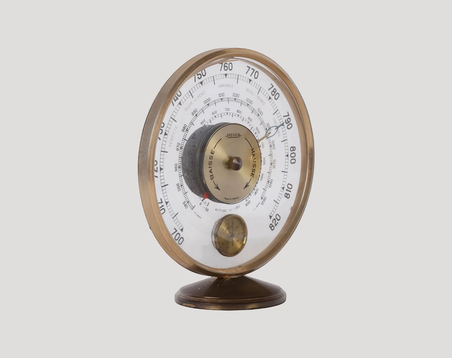 Jaeger LeCoultre Thermometer Barometer with transparent dial