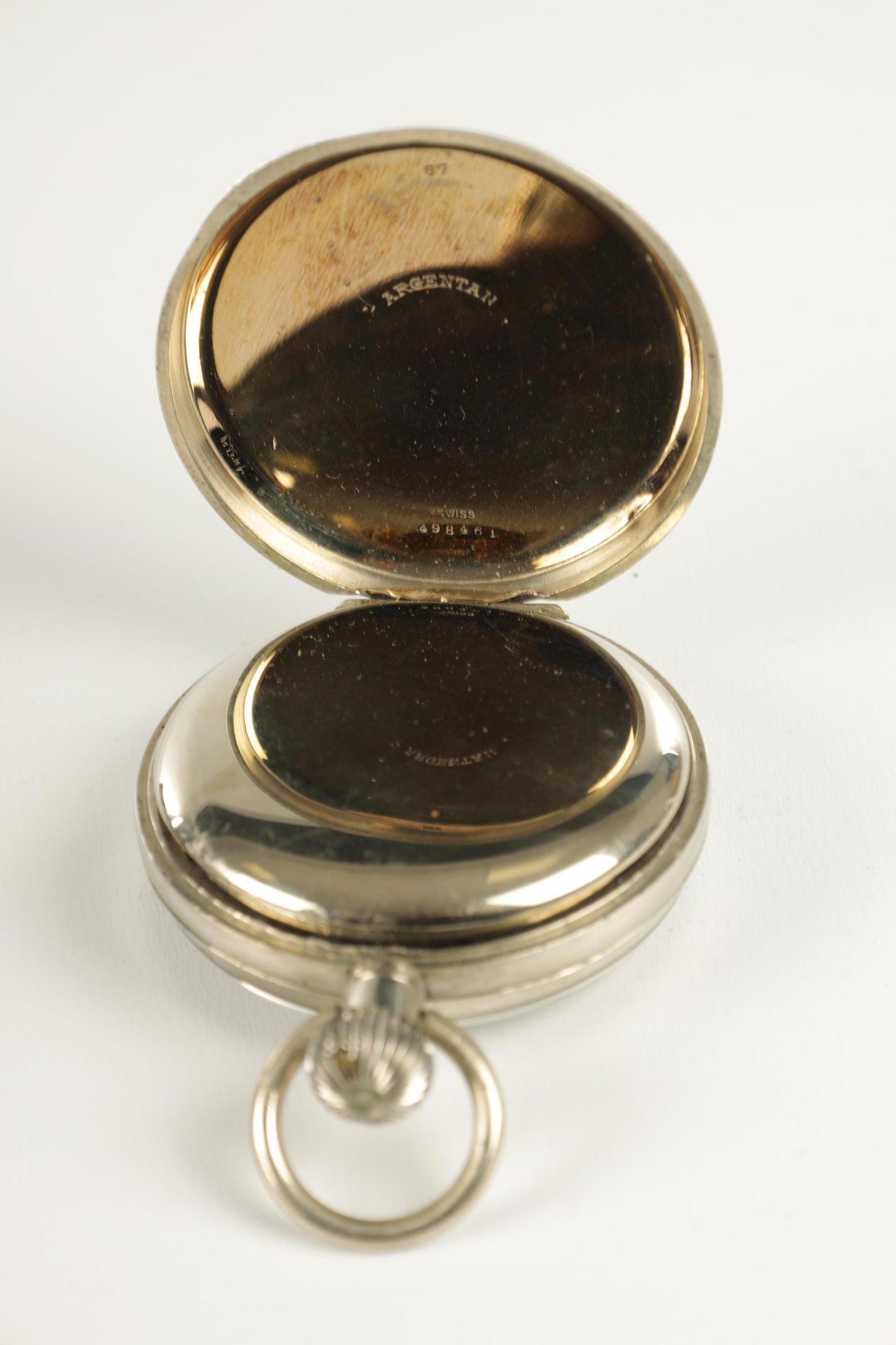 Doxa Vintage Pocket Watch in a Silver Watch Stand early 20c