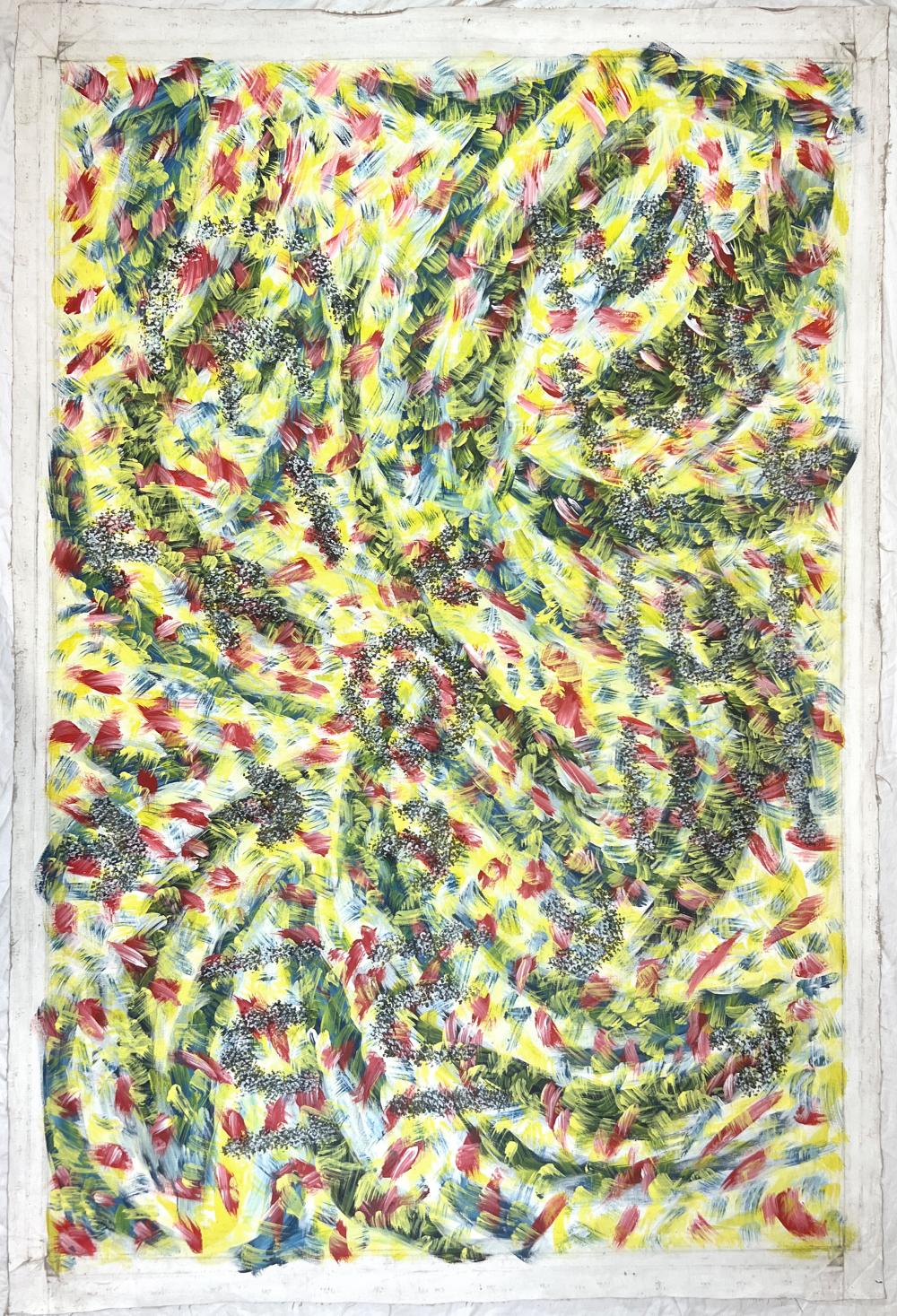 Aboriginal Painting by Jean Nampitjinpa, Fire Dreaming, Acrylic on Linen
