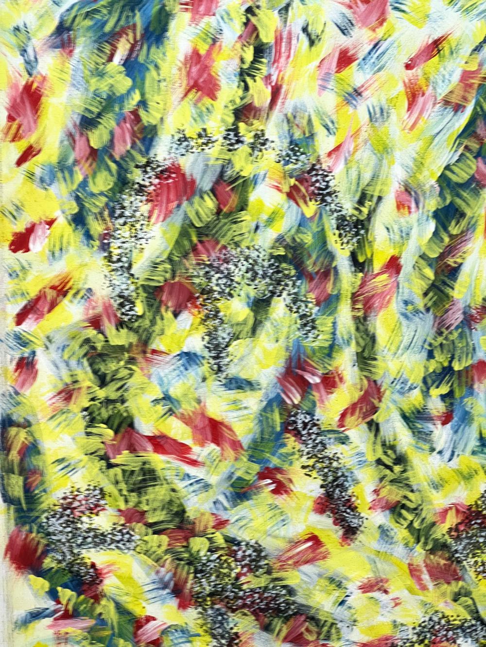 Aboriginal Painting by Jean Nampitjinpa, Fire Dreaming, Acrylic on Linen