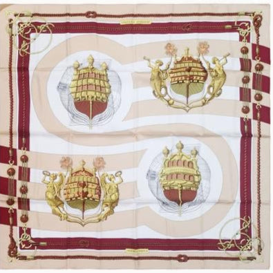 Hermès ''Château d'Arrière' Silk Scarf/ Schal/ Echarpe 90 cm 24time vestiaire collective