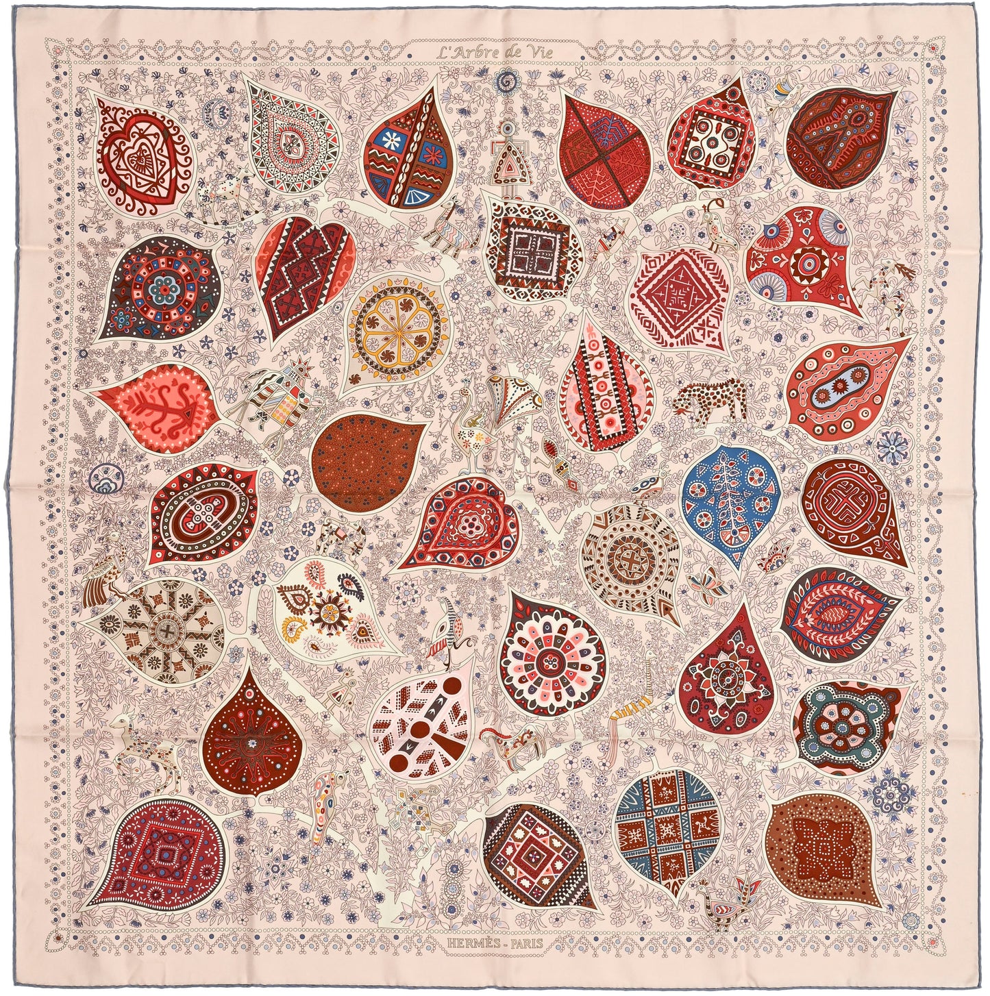 Hermès 'Arbre de Vie' Scarf/Schal/ Echarpe 90 cm 24time vestiaire collective