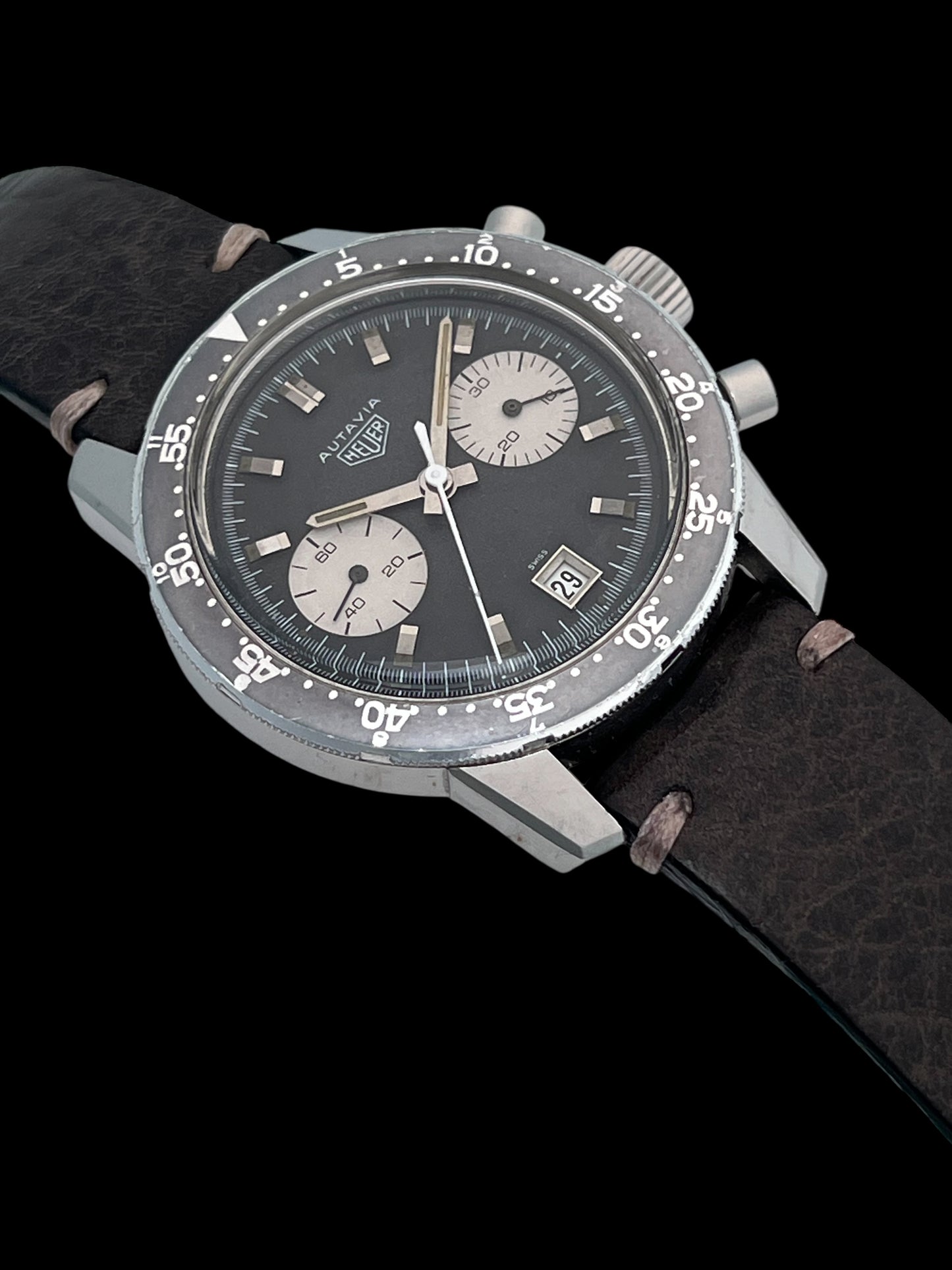 Vintage Heuer Autavia Chronograph Inverse Panda Dial Ref.7863