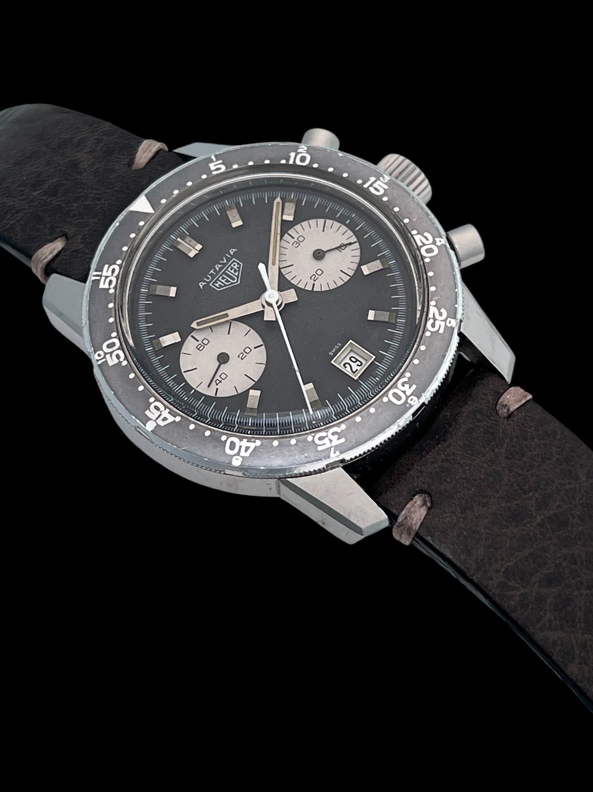 Vintage Heuer Autavia Chronograph Inverse Panda Dial Ref.7863