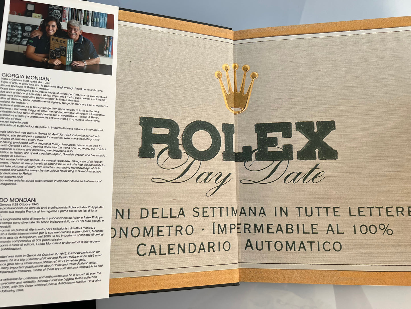 Rolex Day-Date by Guido Mondani Large Book / Livre/ Buch/Libro Rare'