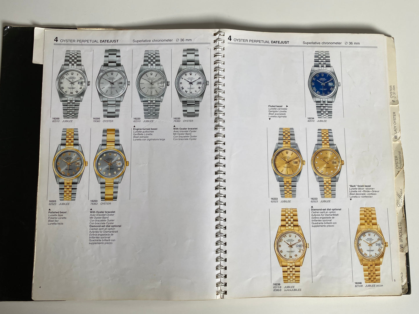 Rolex General Catalogue 1997 for Official Retailer Very Rare with all Dialls, Bracelets details