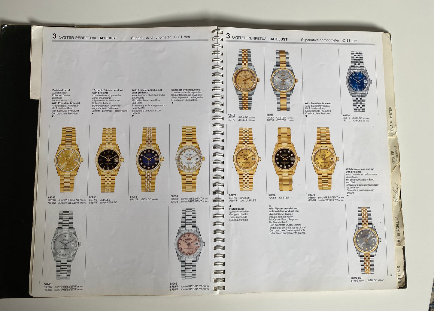 Rolex General Catalogue 1997 for Official Retailer Very Rare with all Dialls, Bracelets details