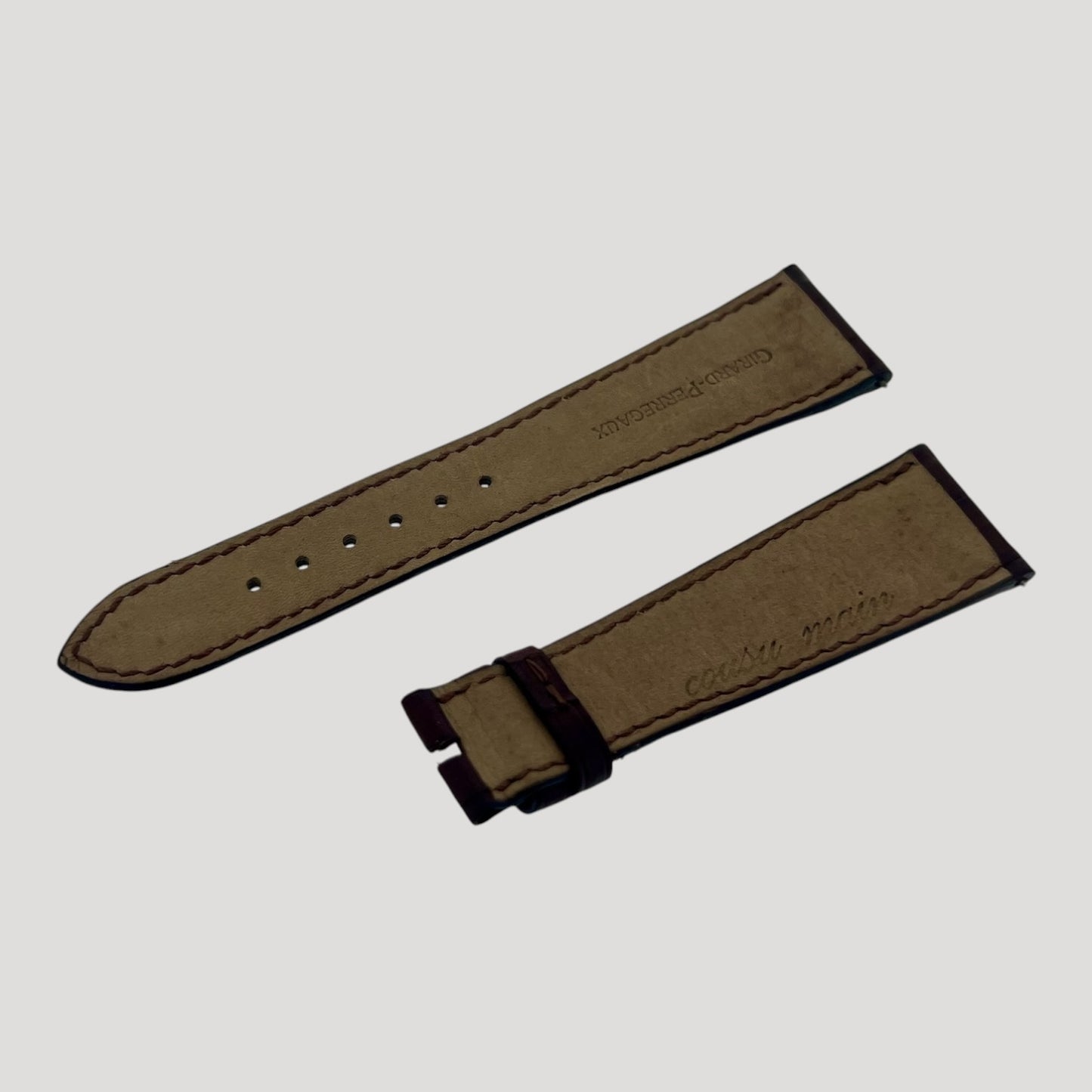 Girard Perregaux New Brown Mahogany Croco Leather Band / Strap/ Bracelet 22 mm