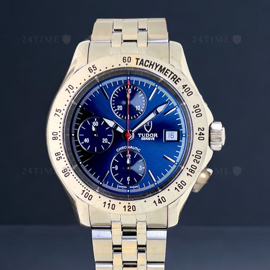 Tudor Chronautic Automatic Chronograph Ref. 79380 Blue Dial Full Set Mint'