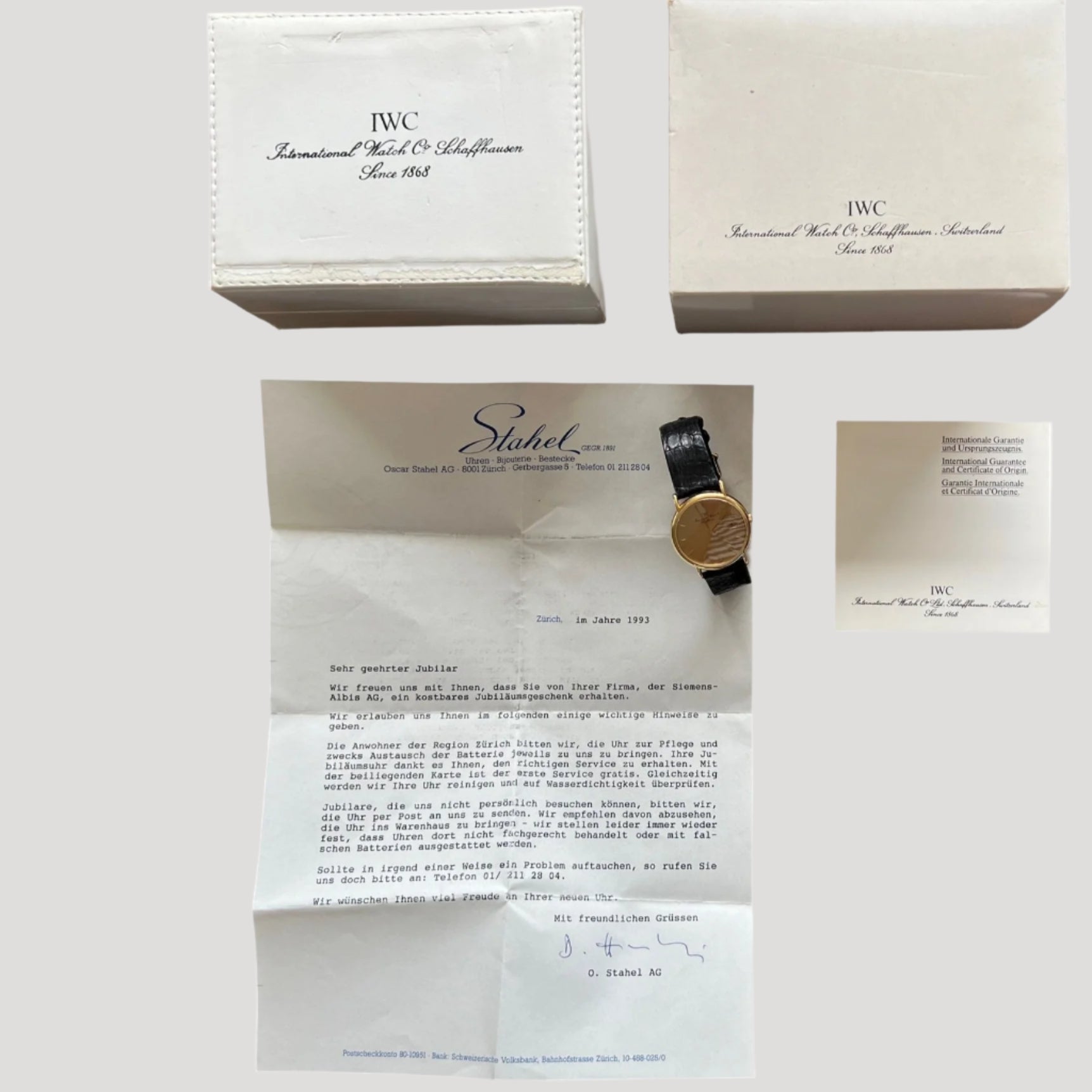 IWC 18K Gold Ultra-Thin 1993