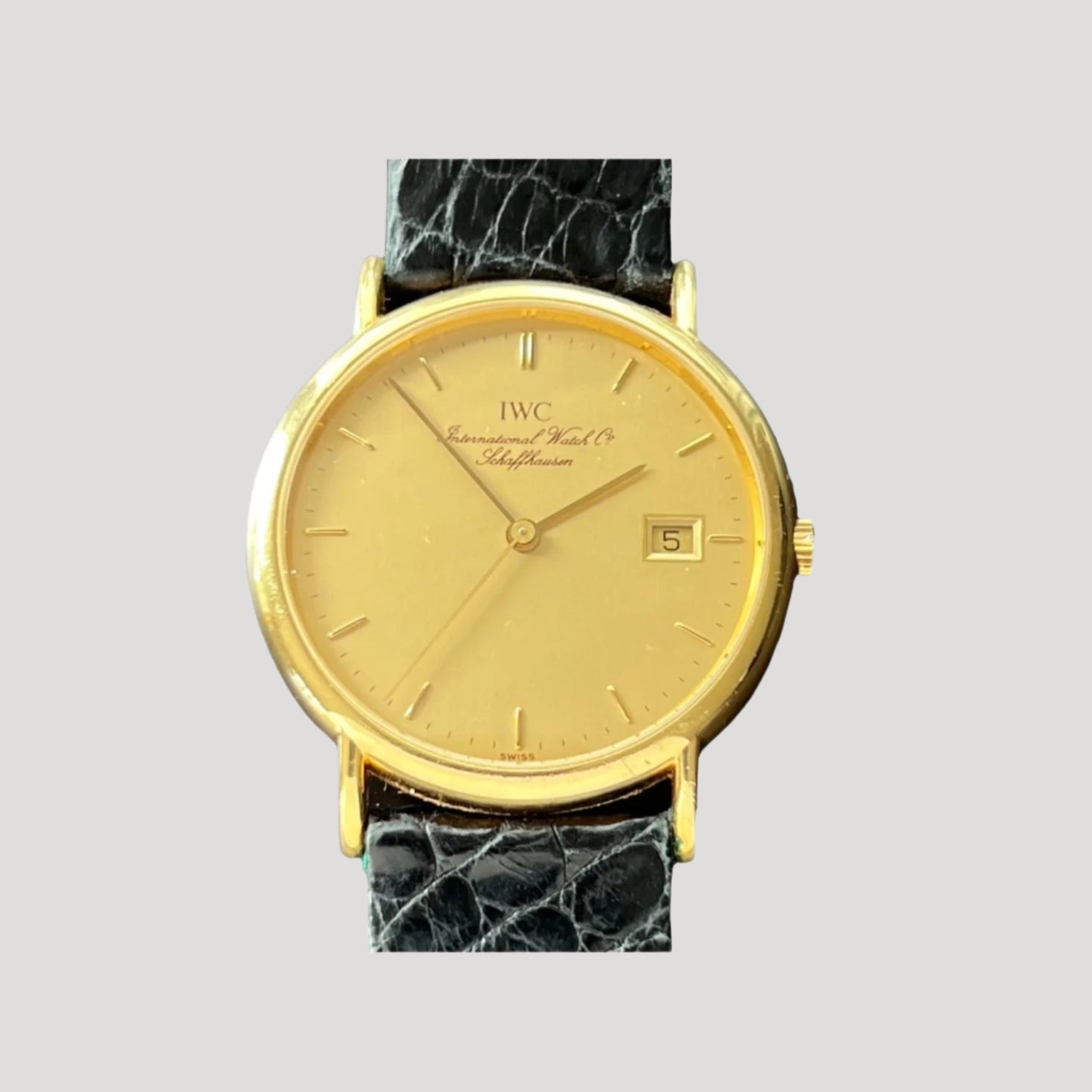 IWC Vintage 18k Gold ultra thin Full Set 1993