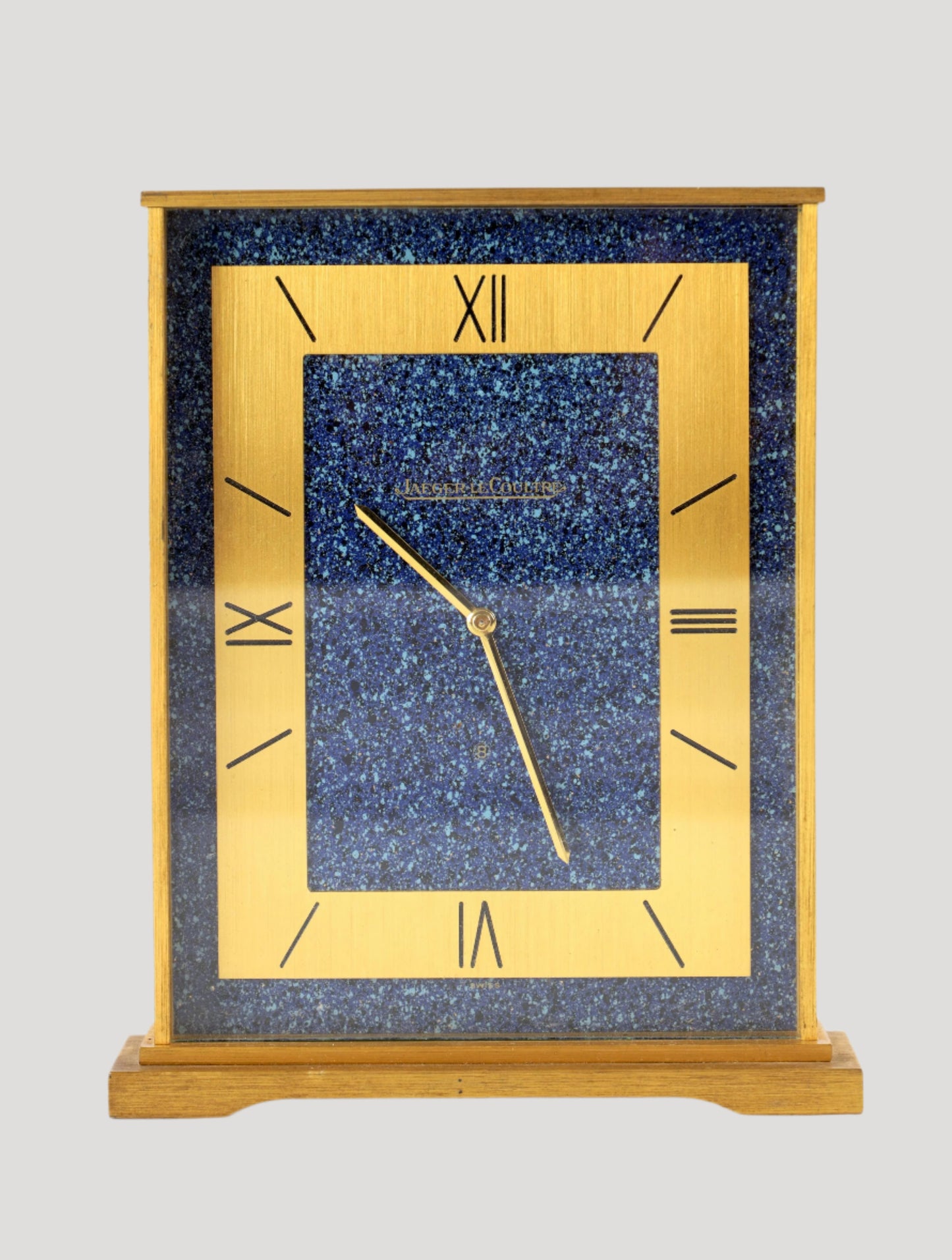 Jaeger-LeCoultre Rare 8 Day as Lapis Lazuli Desk Clock Uhr Horloge 1960'