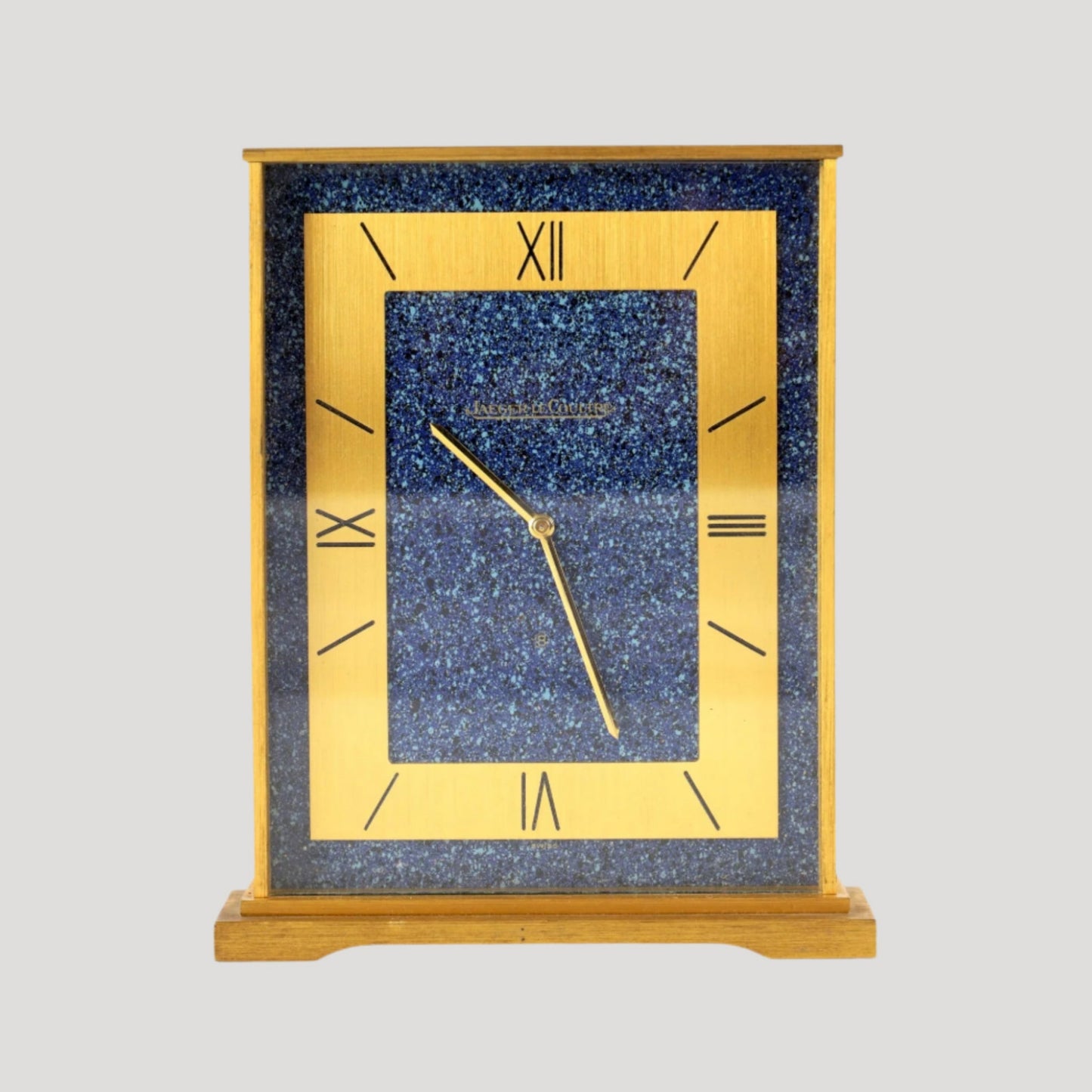 Jaeger-LeCoultre Table Clock with beautiful as Lapis Lazuli dial, ca 1960s
