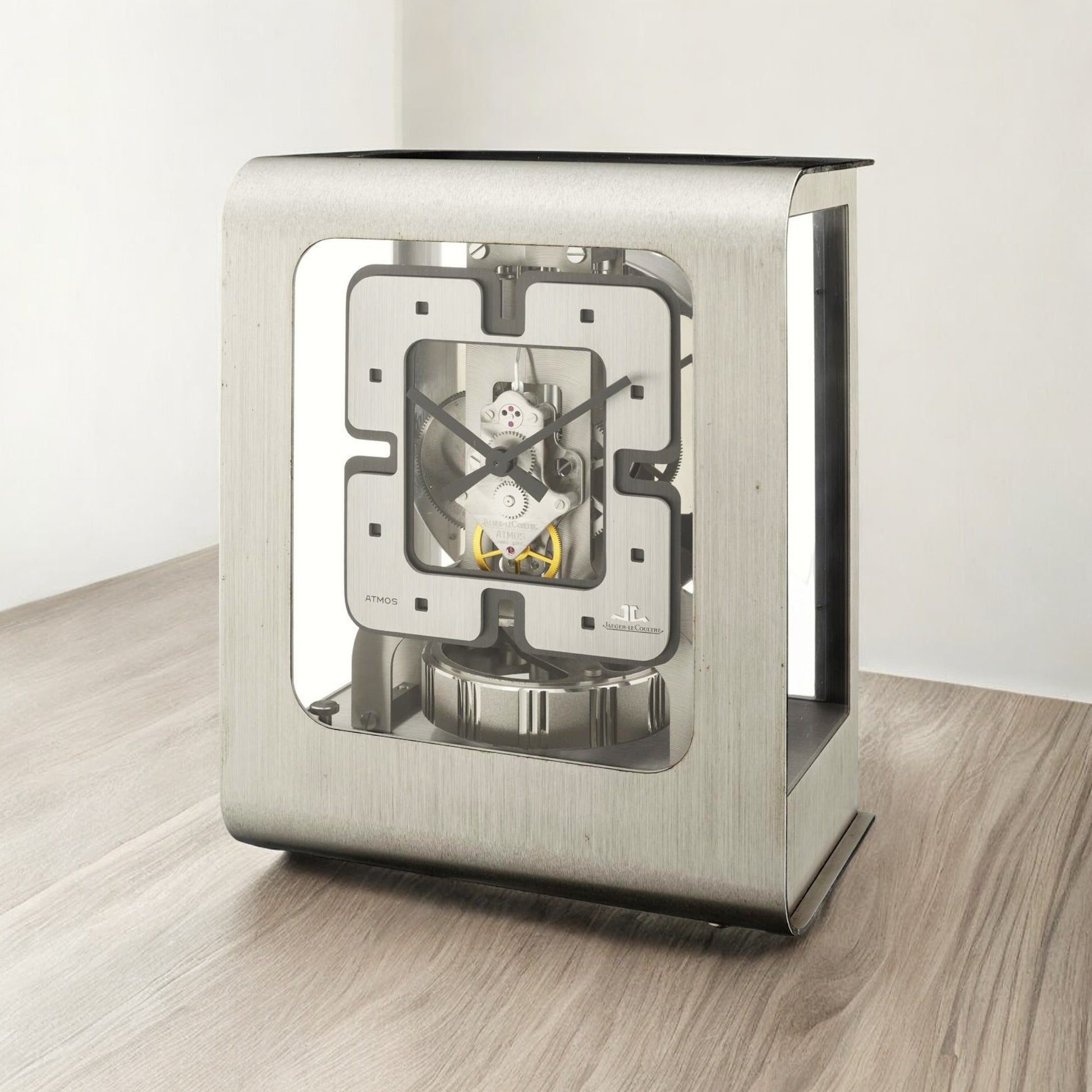 Jaeger-LeCoultre Vintage Atmos "Luigi Colani" ca 1975 in steel with its original box Rare, jaeger, atmos, 24time, chrono24, colani, luxury watch