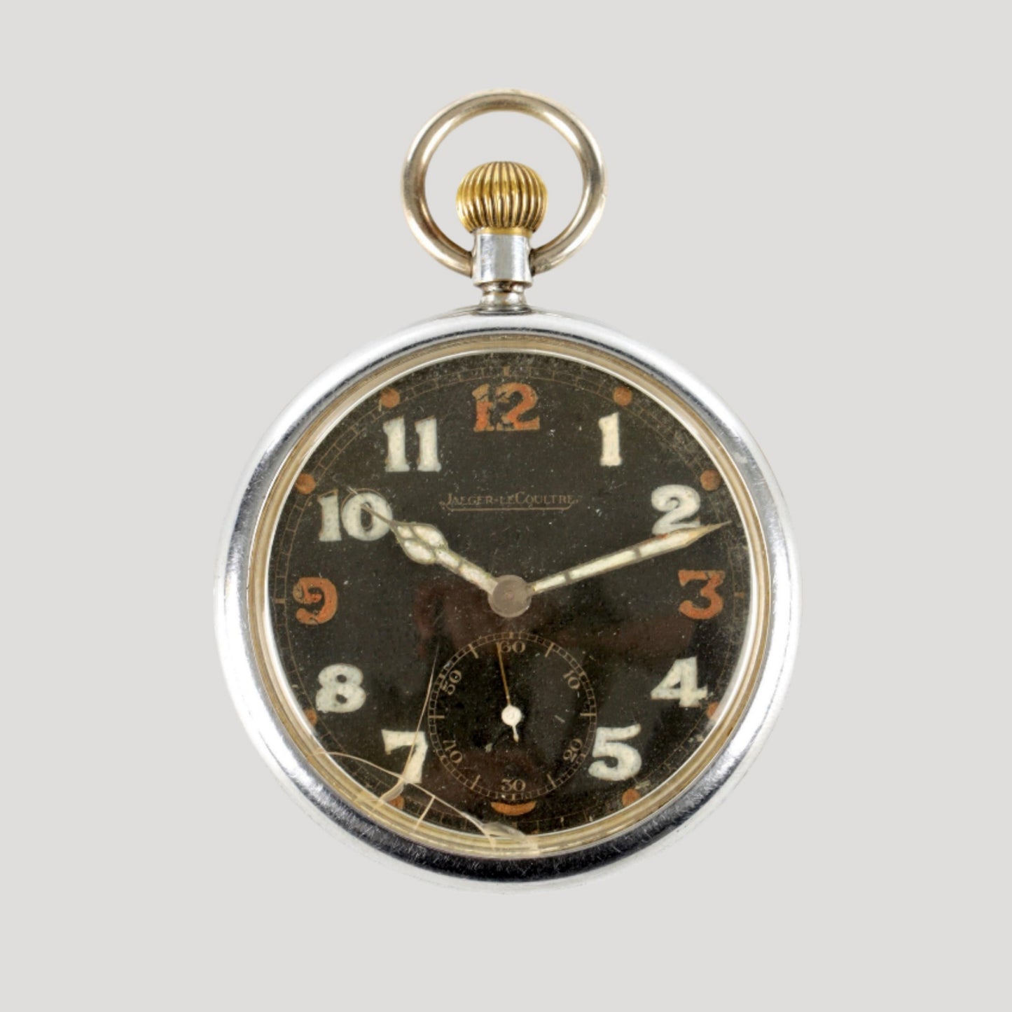 Jaeger-LeCoultre WW2 vintage military open-face pocket watch uhr