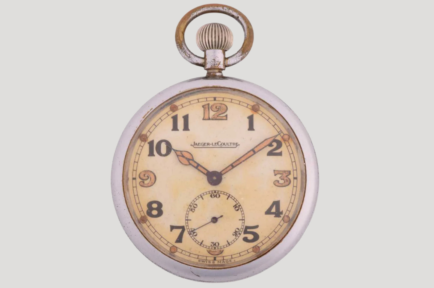 Jaeger LeCoultre WW2 issue General Service Trade Pattern military open-face pocket watch