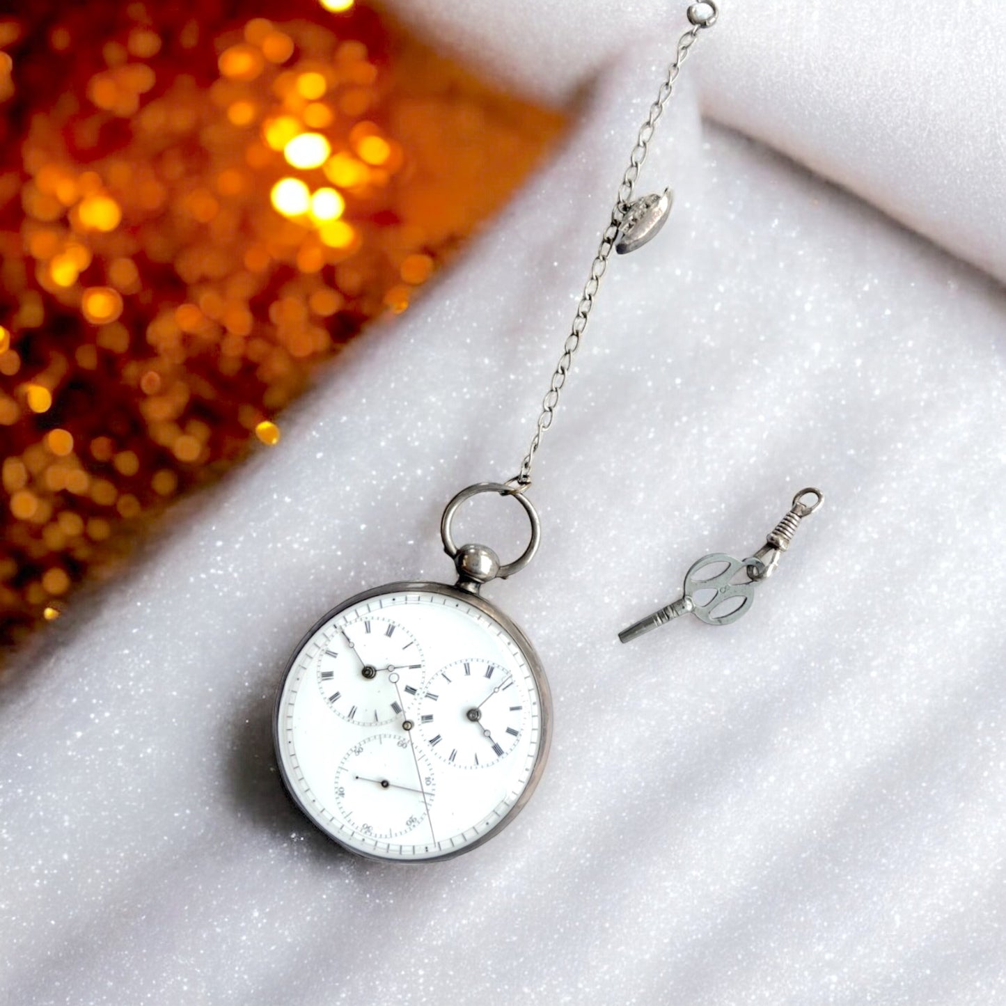 Jean Jaquet Freres signed Antique Silver Pocket Watch