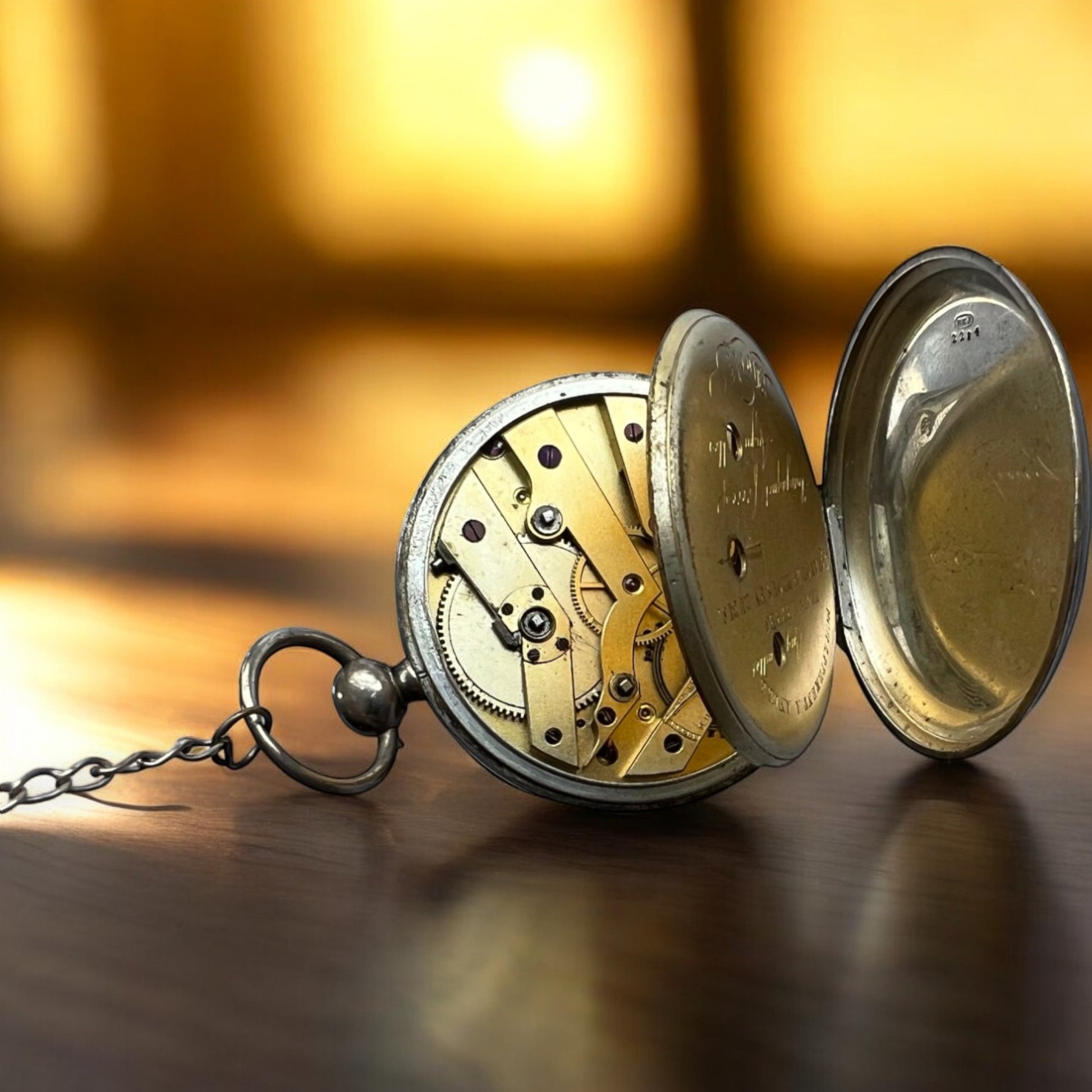 Jean Jaquet Freres signed Antique Silver Pocket Watch