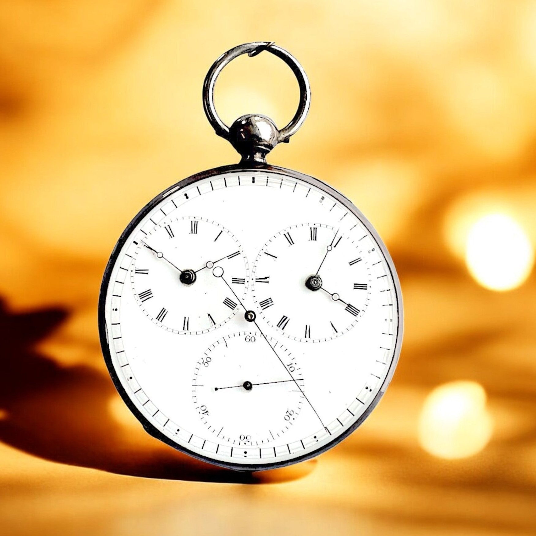 Jean Jaquet Freres signed Antique Silver Pocket Watch