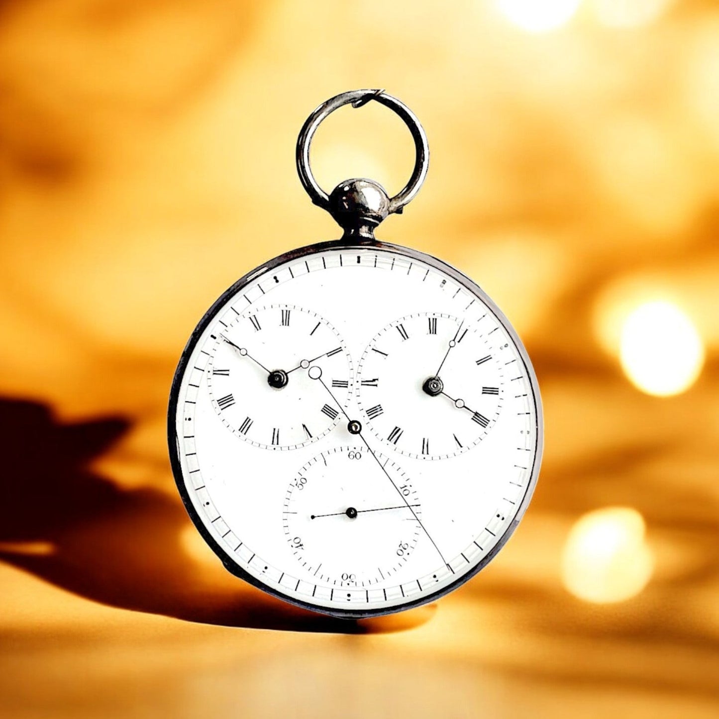 Jean Jaquet Freres signed Antique Silver Pocket Watch