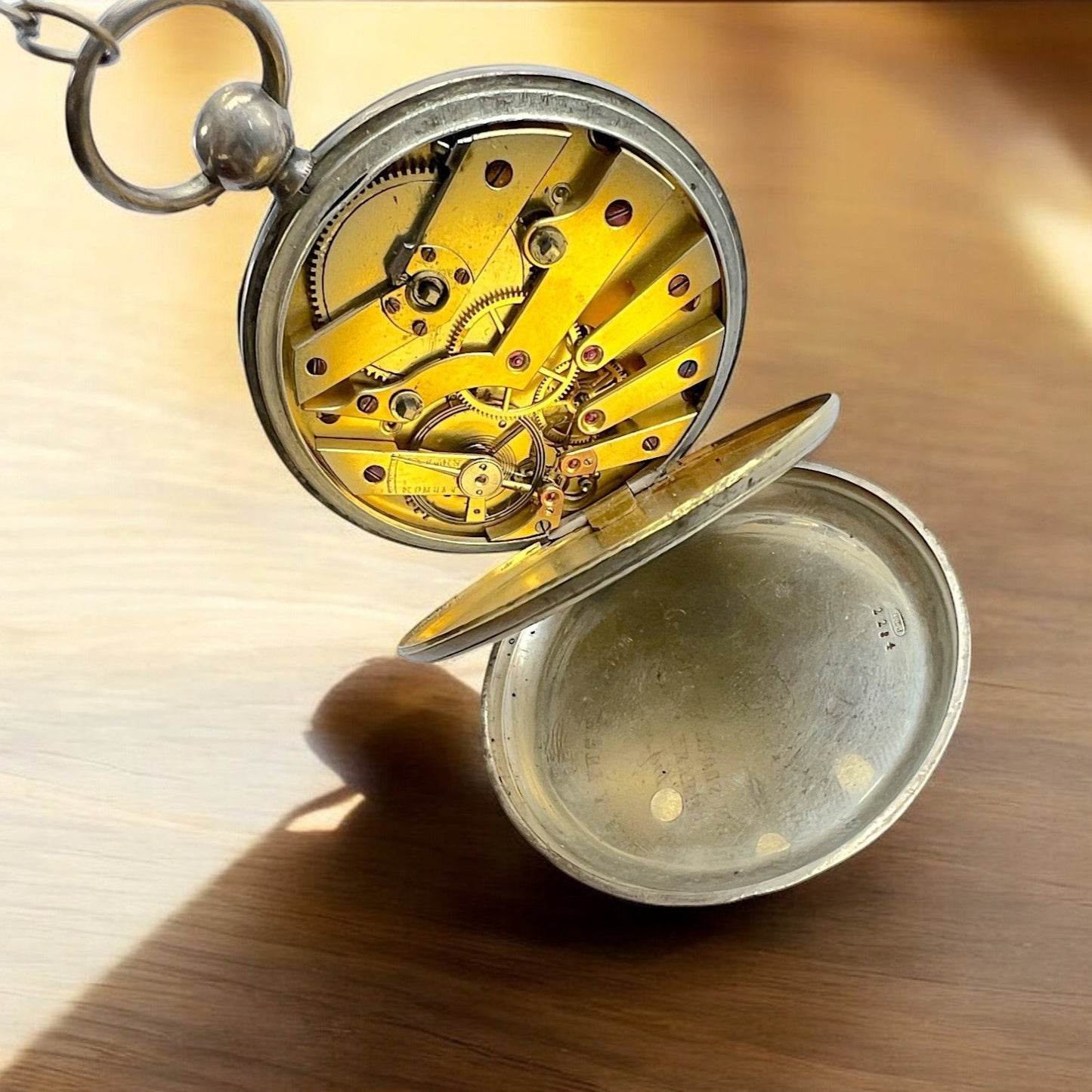 Jean Jaquet Freres signed Antique Silver Pocket Watch
