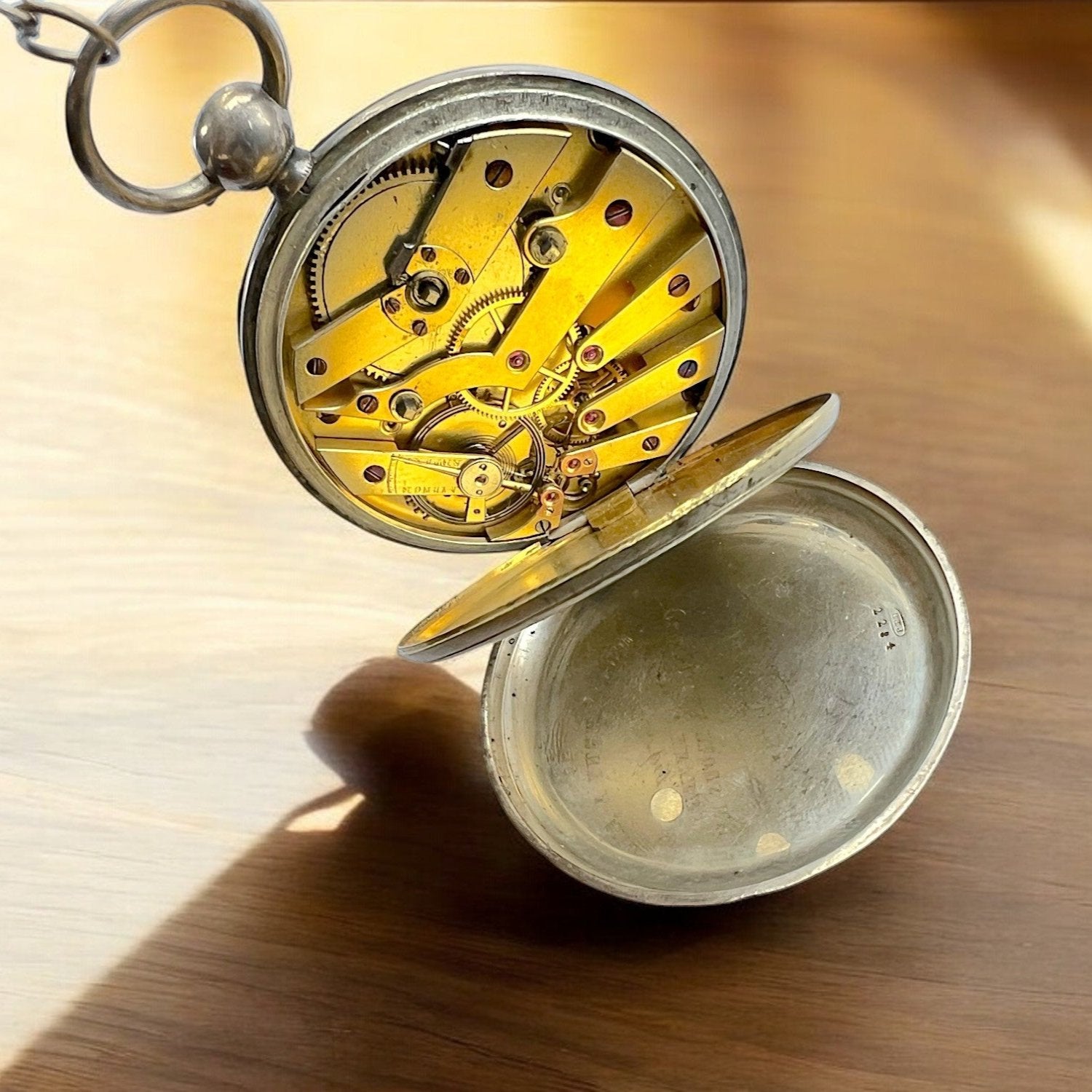 Jean Jaquet Freres signed Antique Silver Pocket Watch