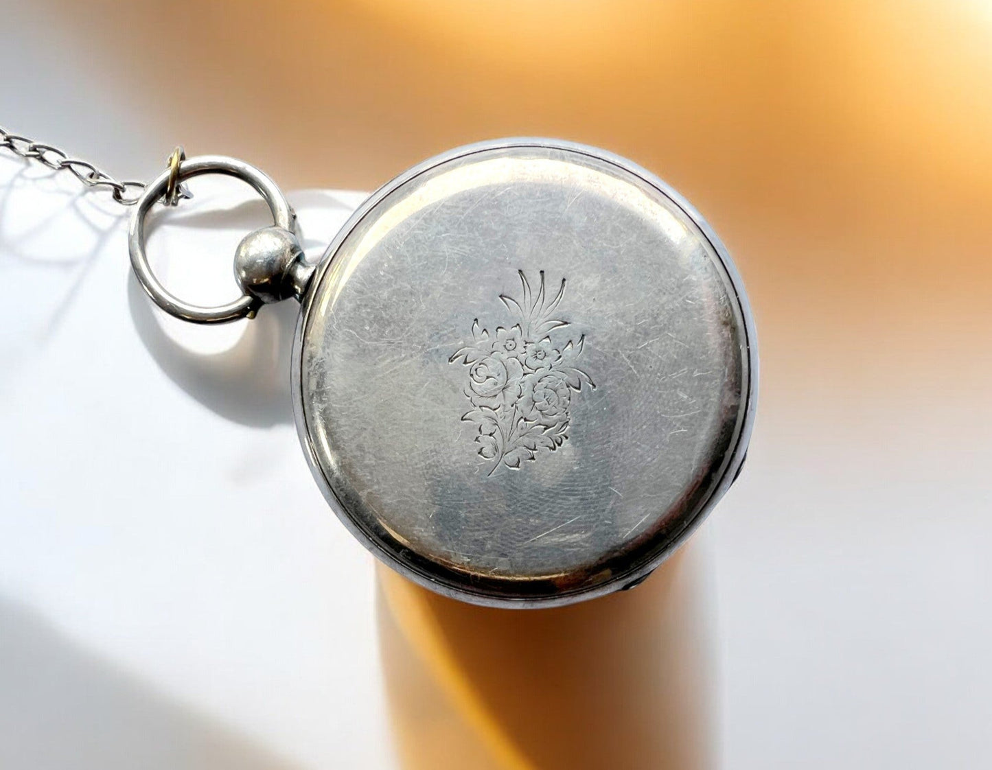 Jean Jaquet Freres signed Antique Silver Pocket Watch