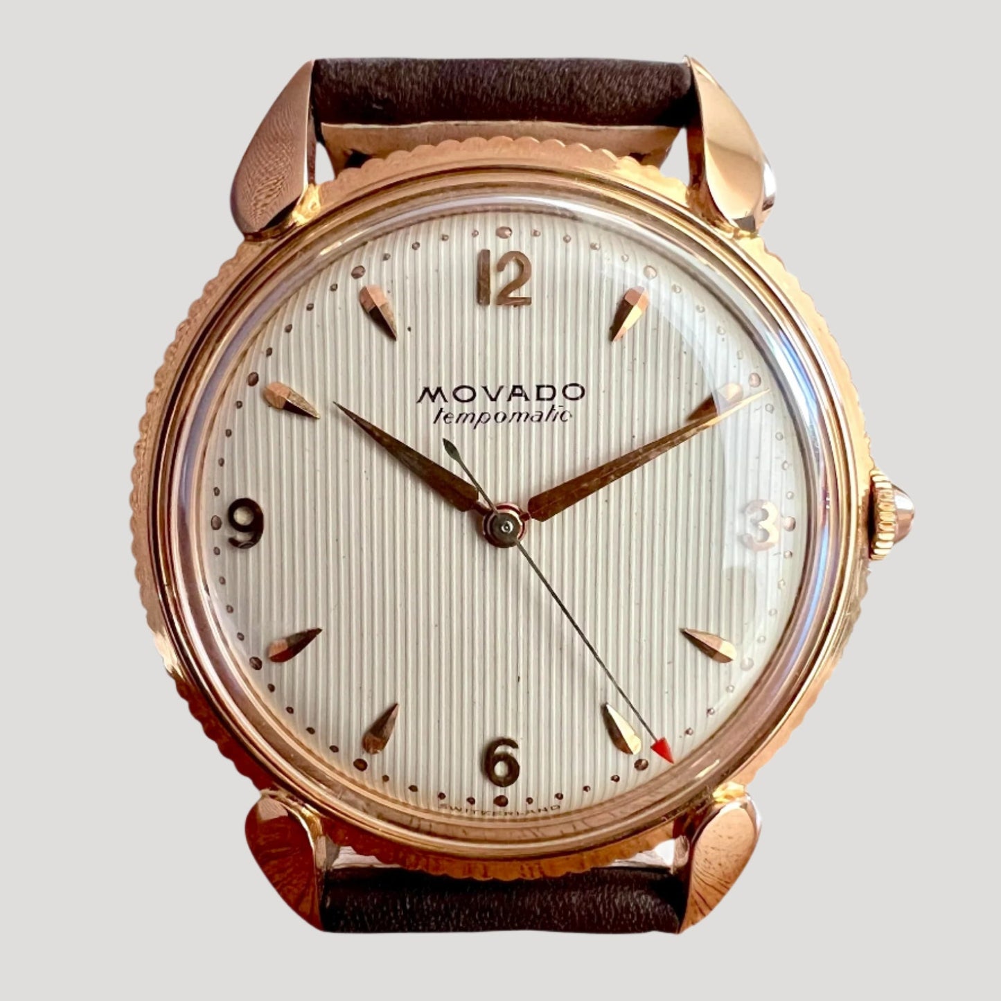 Movado Jumbo 18K Rose Gold 1960'