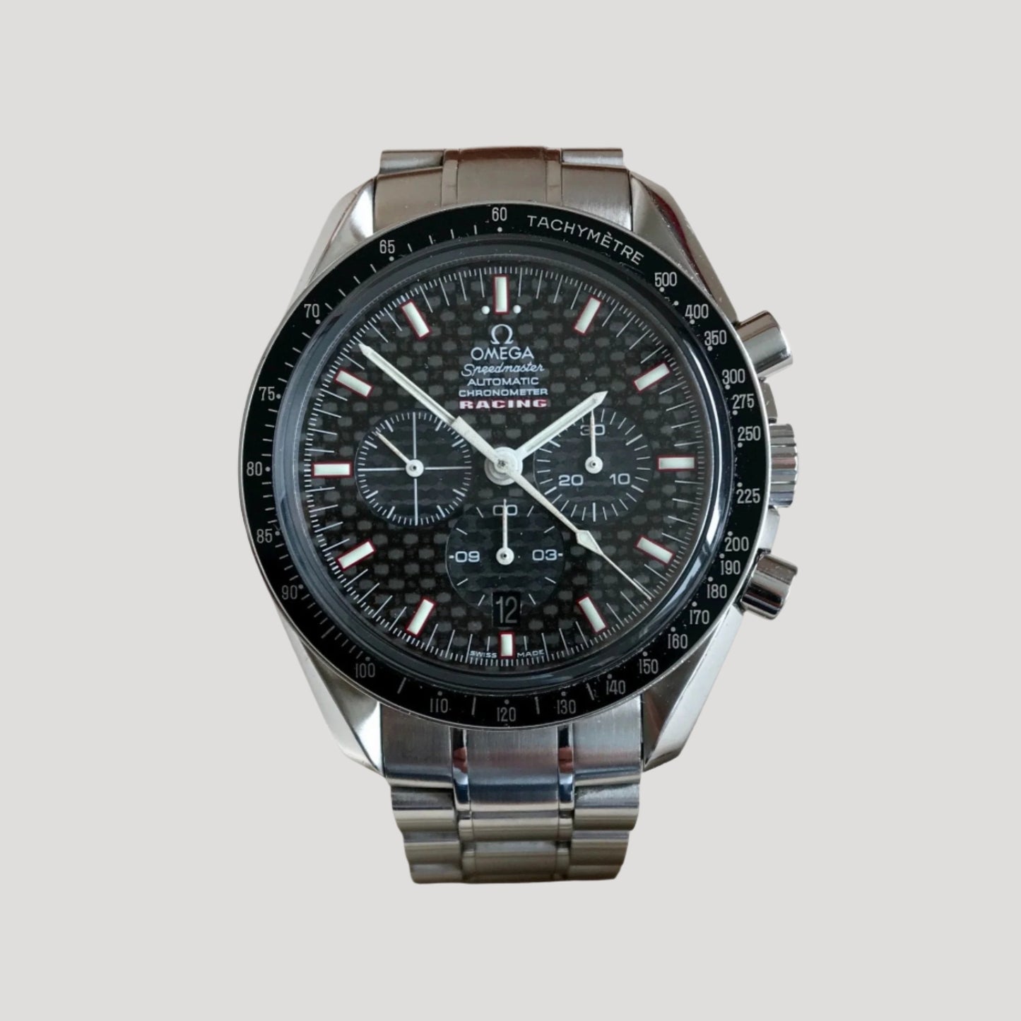 Omega Speedmaster Racing Chronograph Steel 42mm Carbon Black Dial Full Set Ref. 3552.59.00