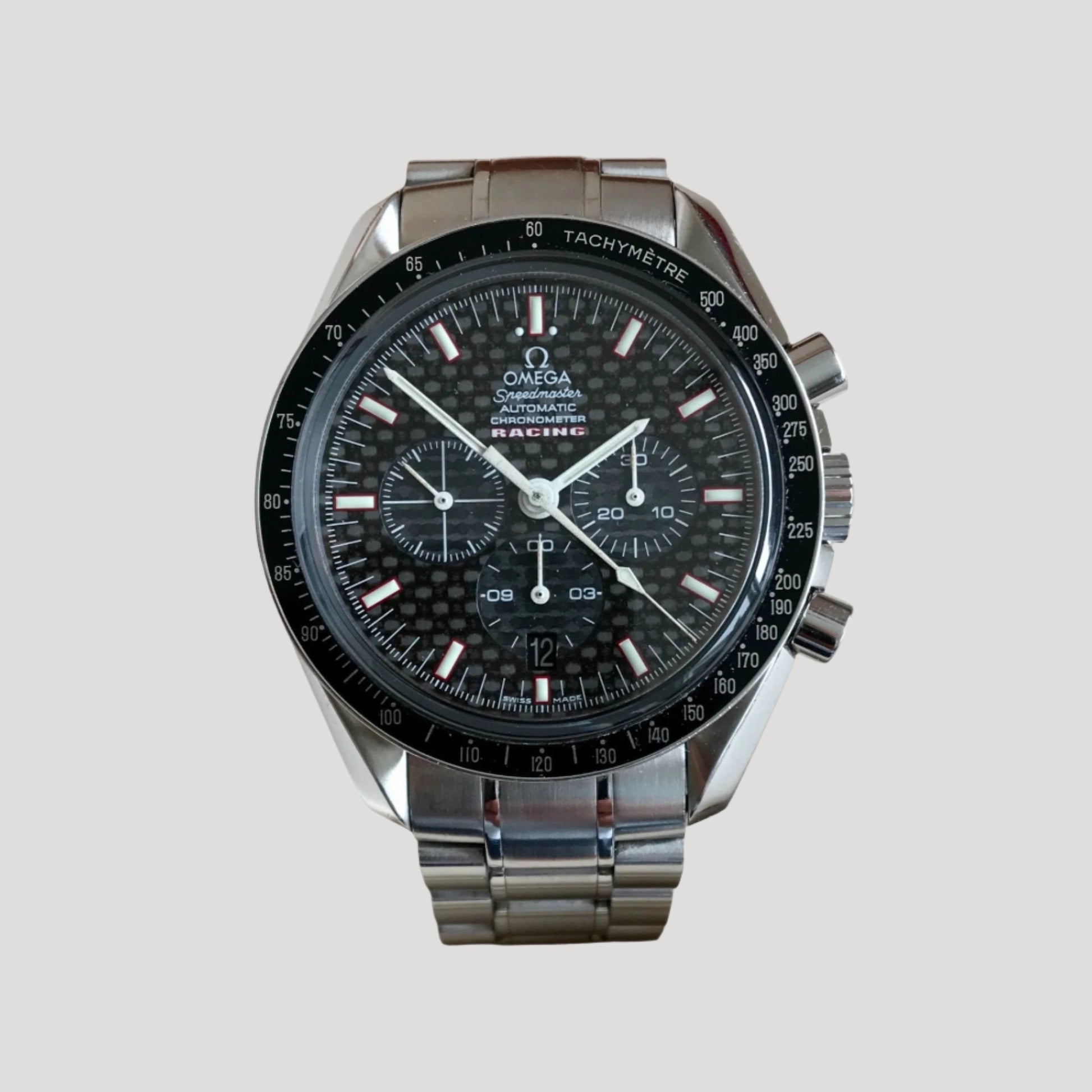 Omega Speedmaster Racing Chronograph Steel 42mm Carbon Black Dial Full Set Ref. 3552.59.00