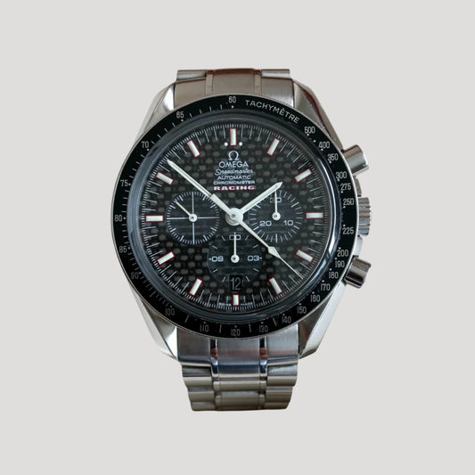 Omega Speedmaster Racing Chronograph Steel 42mm Carbon Black Dial Full Set Ref. 3552.59.00