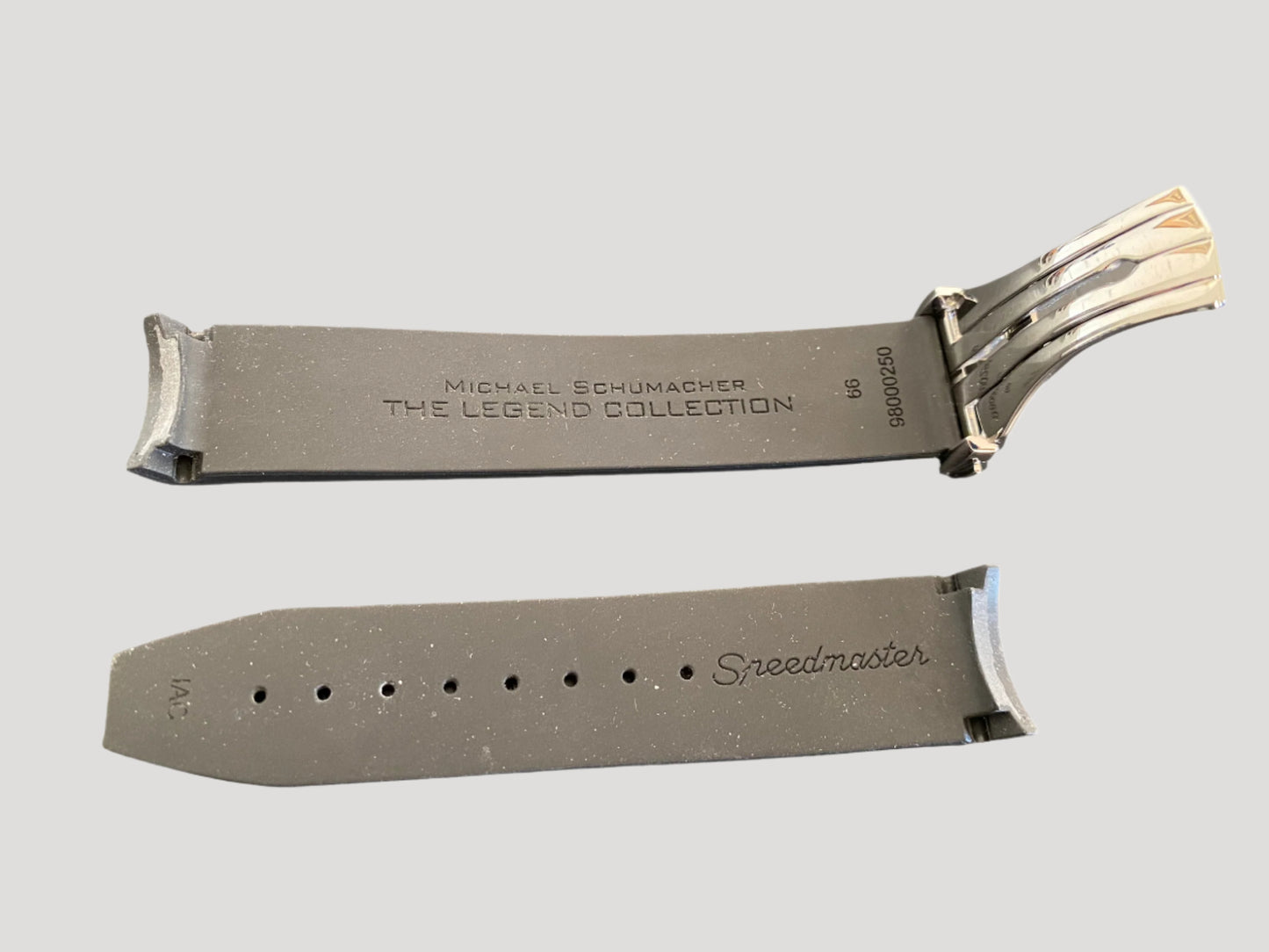 Omega Speedmaster Racing Michael Schumacher Rubber Bracelet with folding clasp