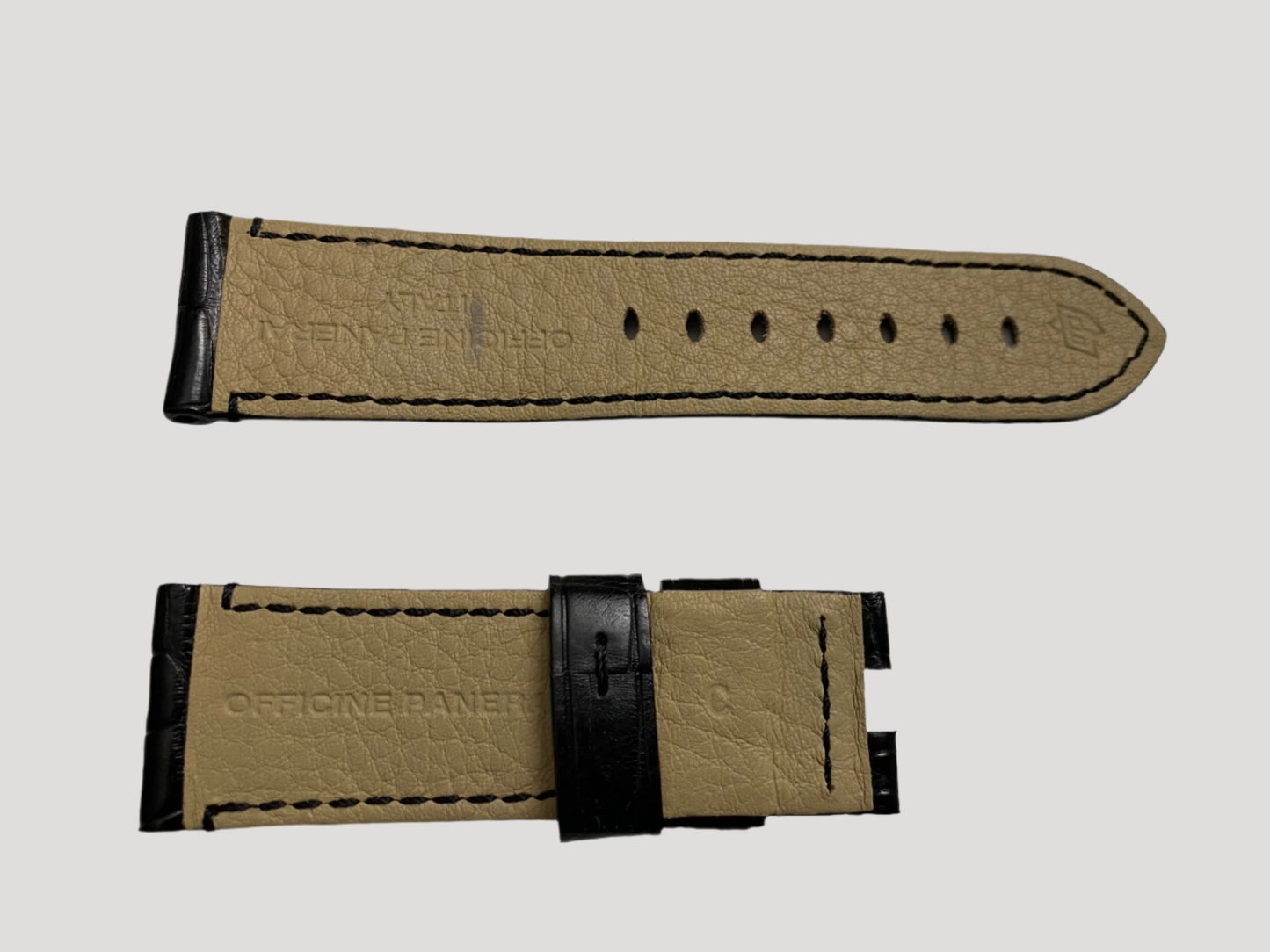 Panerai New Croco leather Band / Strap / Bracelet New 24 lugs x 22 buckle mm