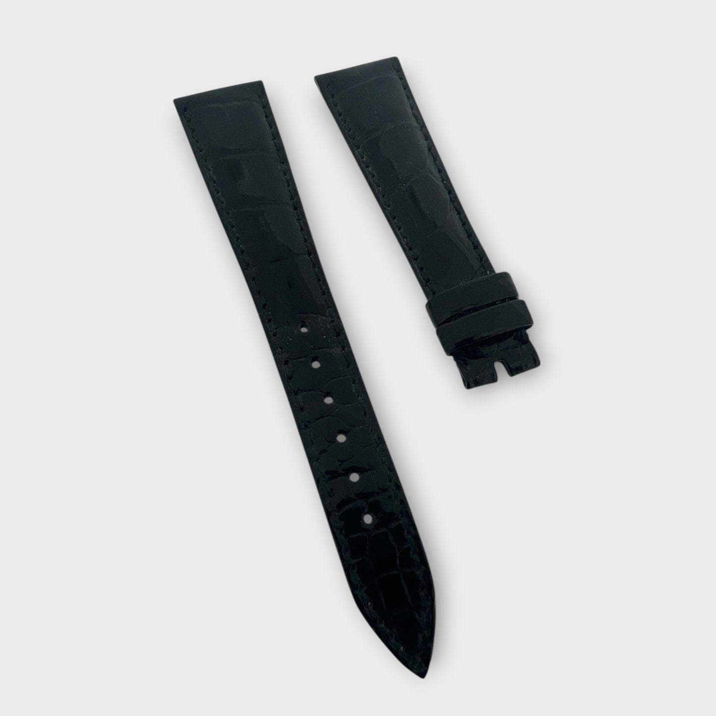 Patek Philippe New Black Croco Band / Bracelet / Strap 19/14 mm