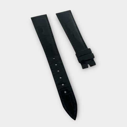 Patek Philippe New Black Croco Band / Bracelet / Strap 19/14 mm