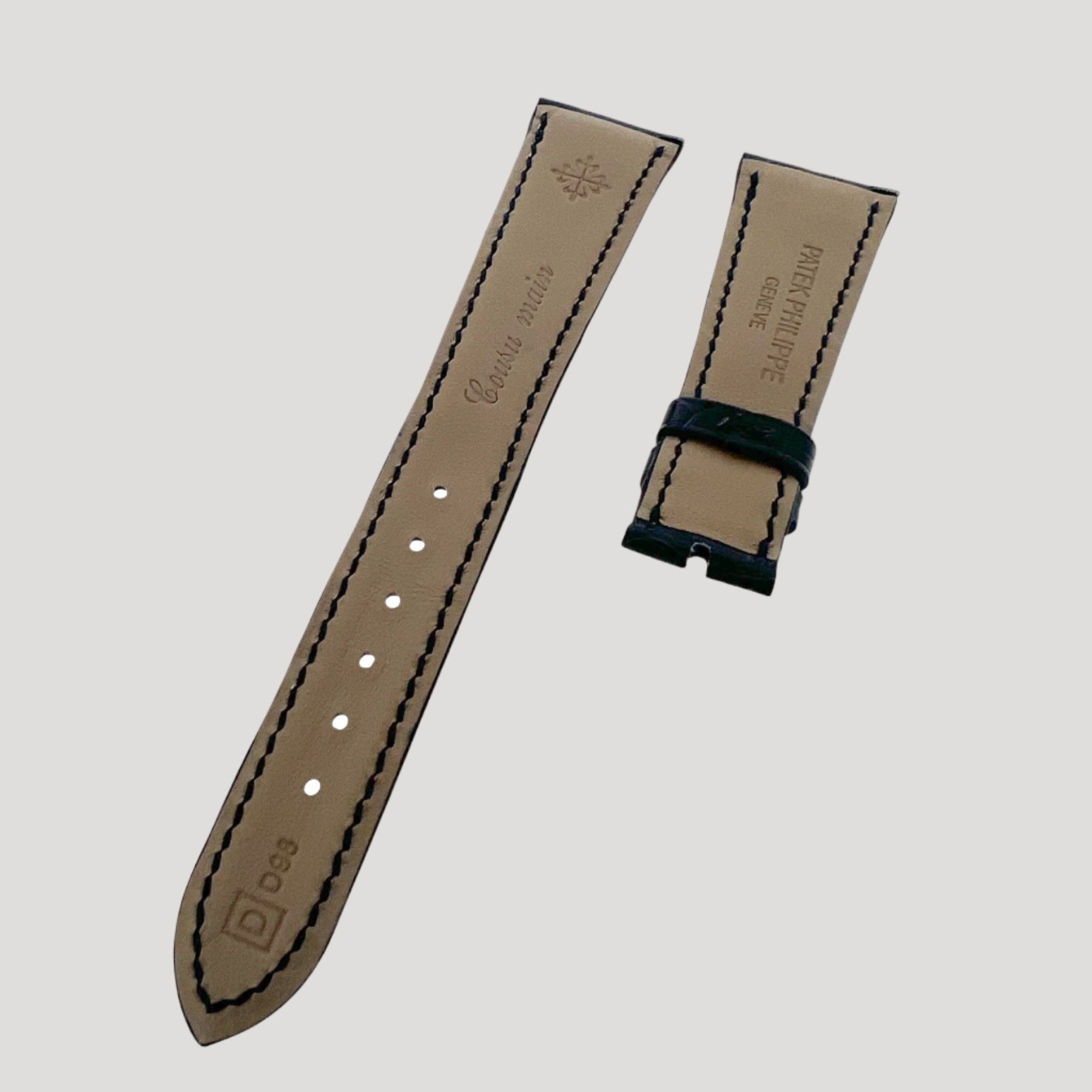 Patek Philippe New Dark Blue Croco Band / Bracelet / Strap D98 21/16mm