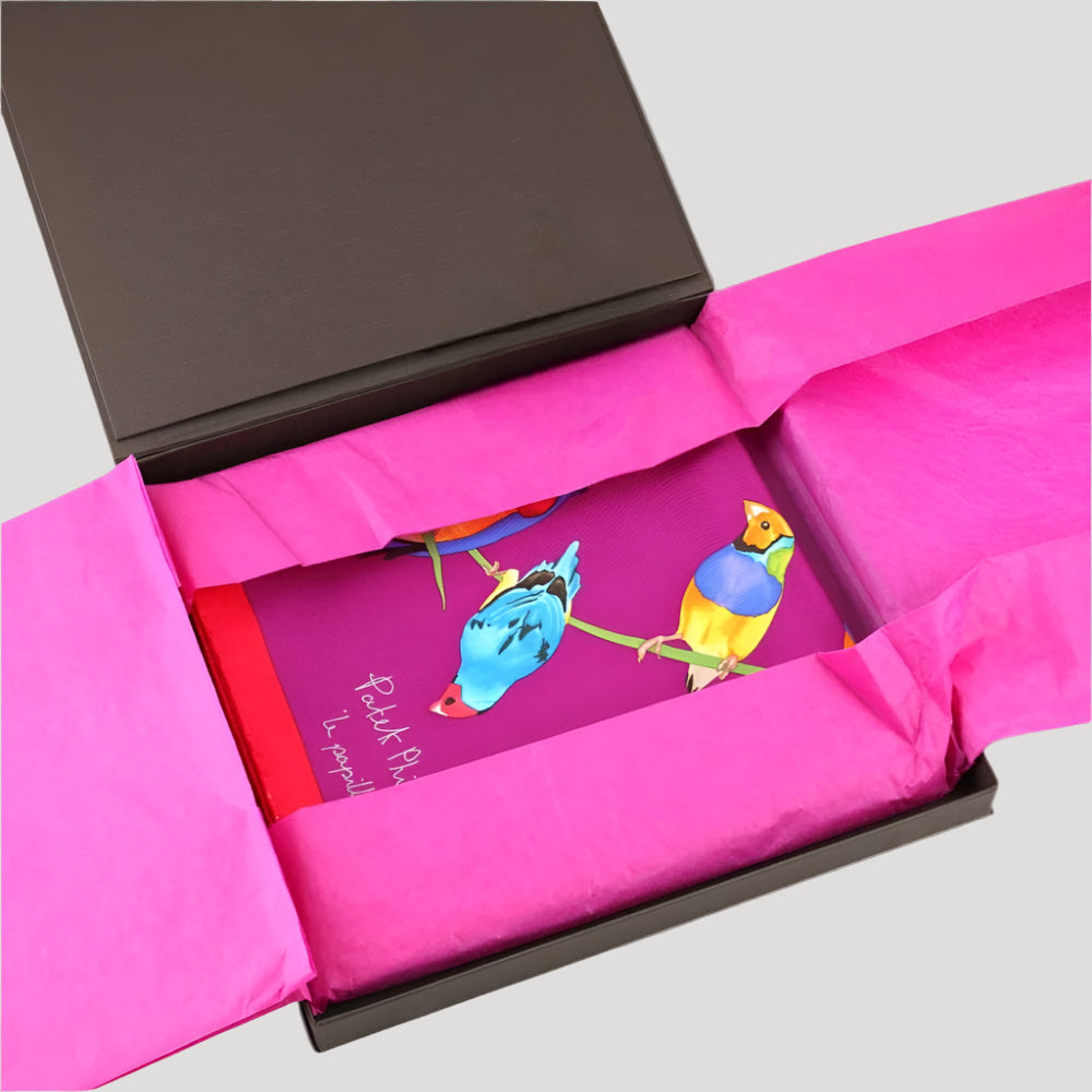 Patek Philippe 'Le Papillon' New Silk Scarf/ Schal/ Echarpe in its Patek box