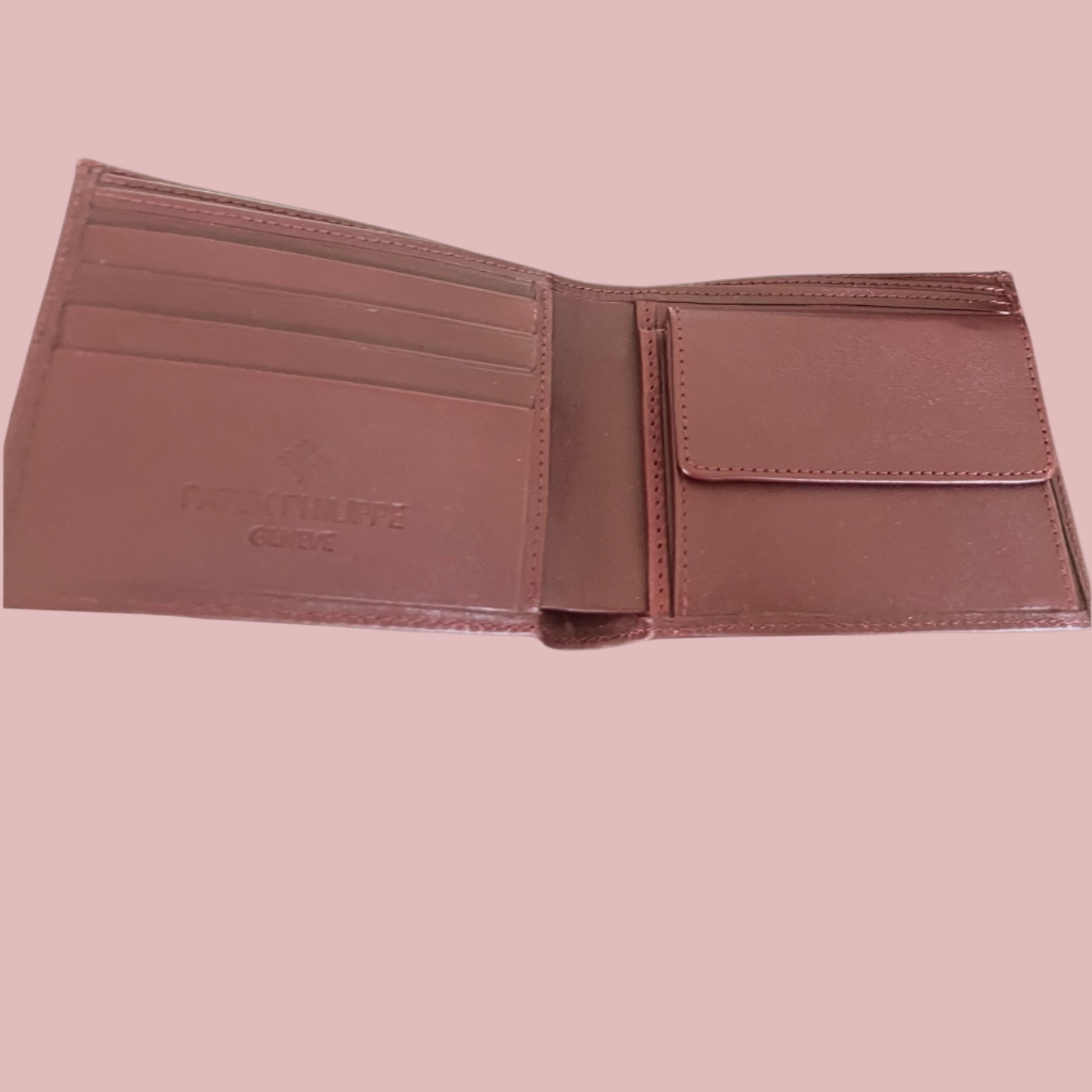 Patek Philippe NOS Vintage Burgundy Leather Wallet/ Portemonnaie/Portefeuille