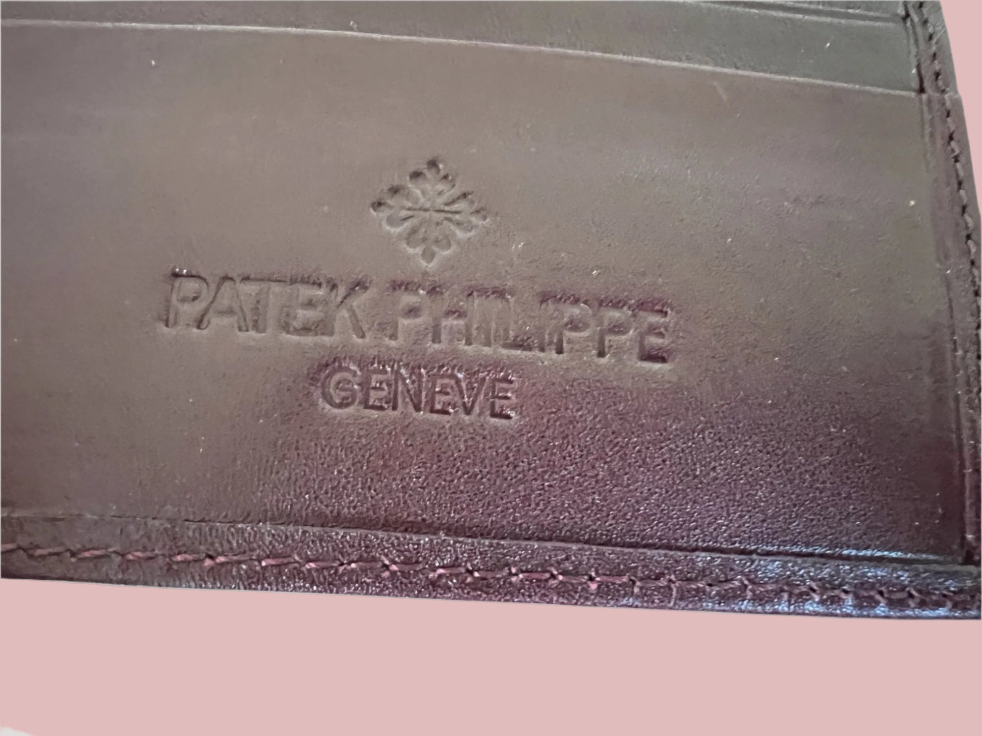 Patek Philippe NOS Vintage Burgundy Leather Wallet/ Portemonnaie/Portefeuille