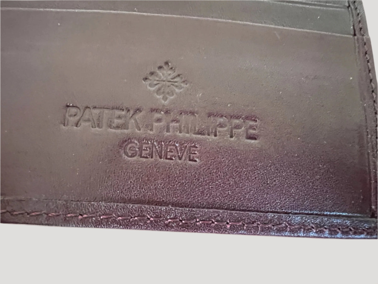 Patek Philippe NOS Vintage Burgundy Leather Wallet/ Portemonnaie/Portefeuille