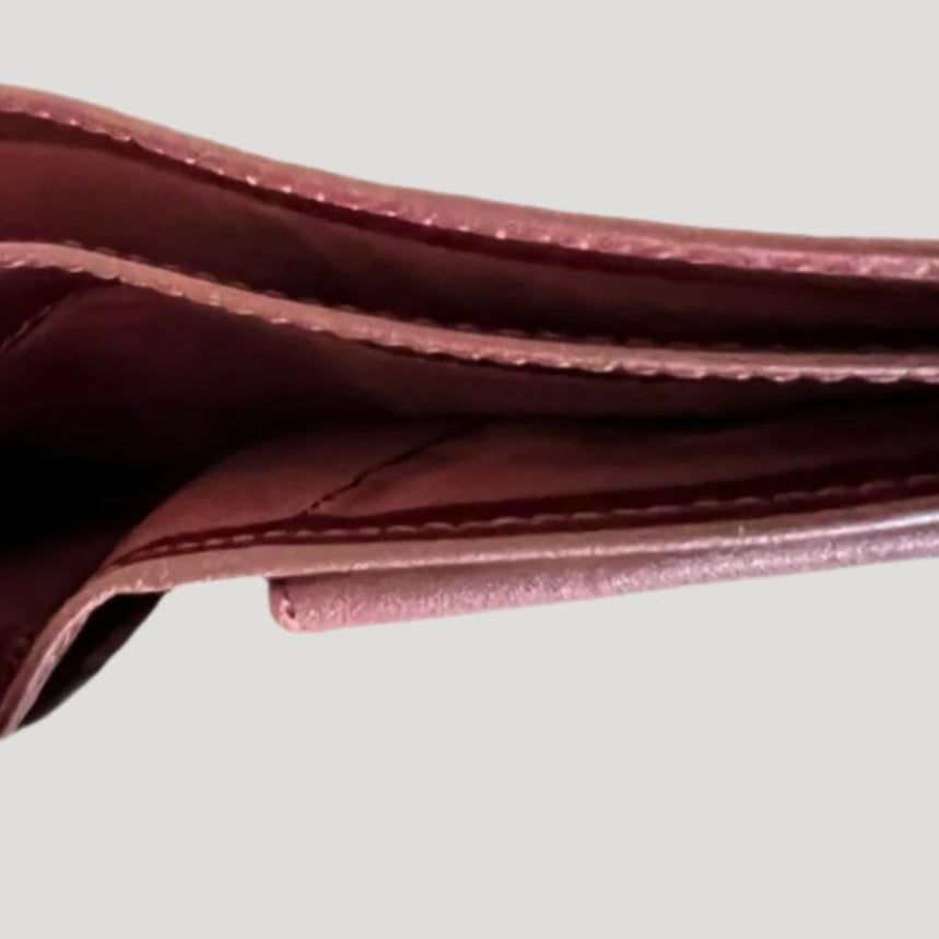 Patek Philippe NOS Vintage Burgundy Leather Wallet/ Portemonnaie/Portefeuille