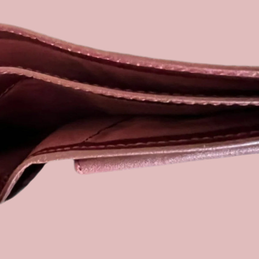 Patek Philippe NOS Vintage Burgundy Leather Wallet/ Portemonnaie/Portefeuille