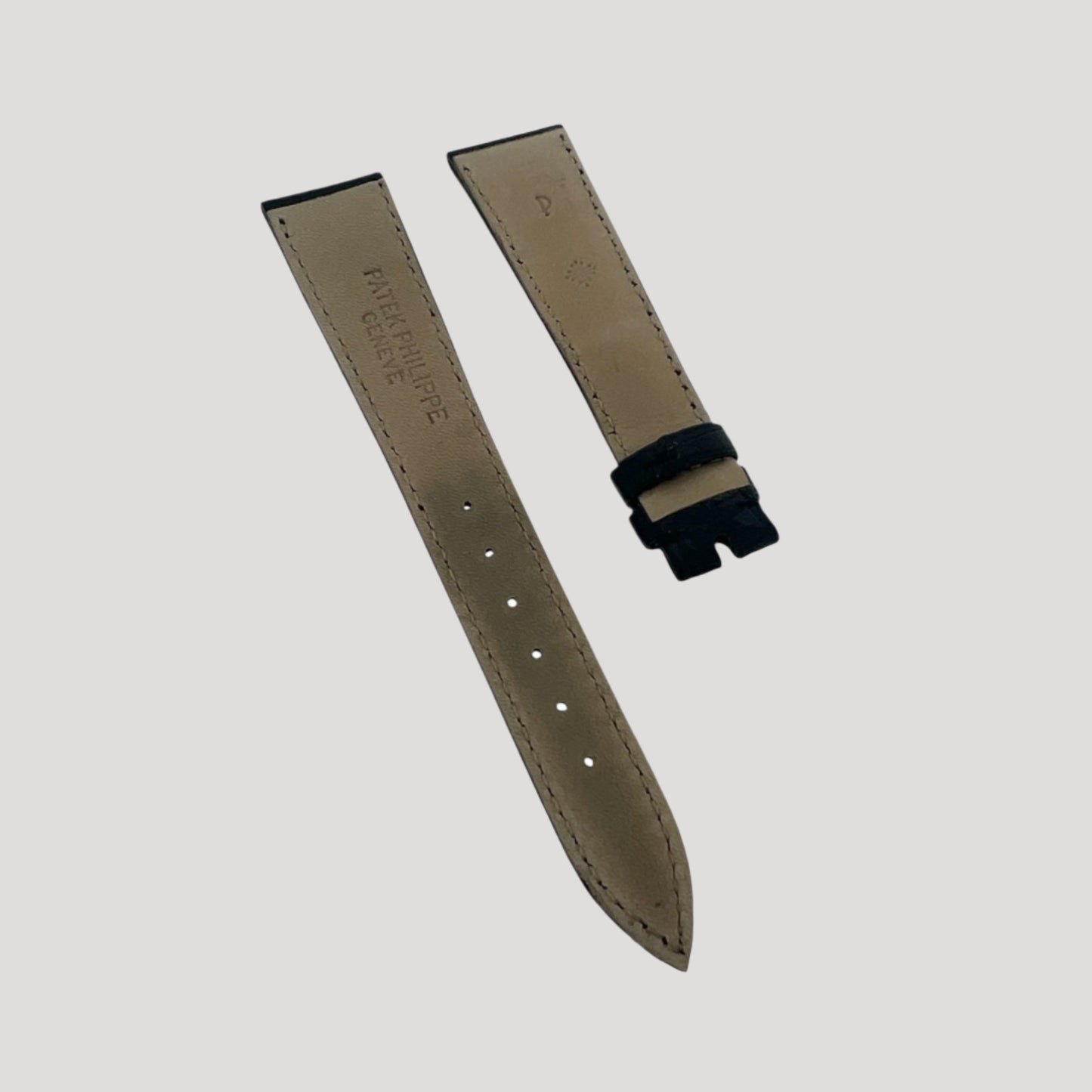 Patek Philippe New Black Croco Band / Bracelet / Strap 19/14 mm
