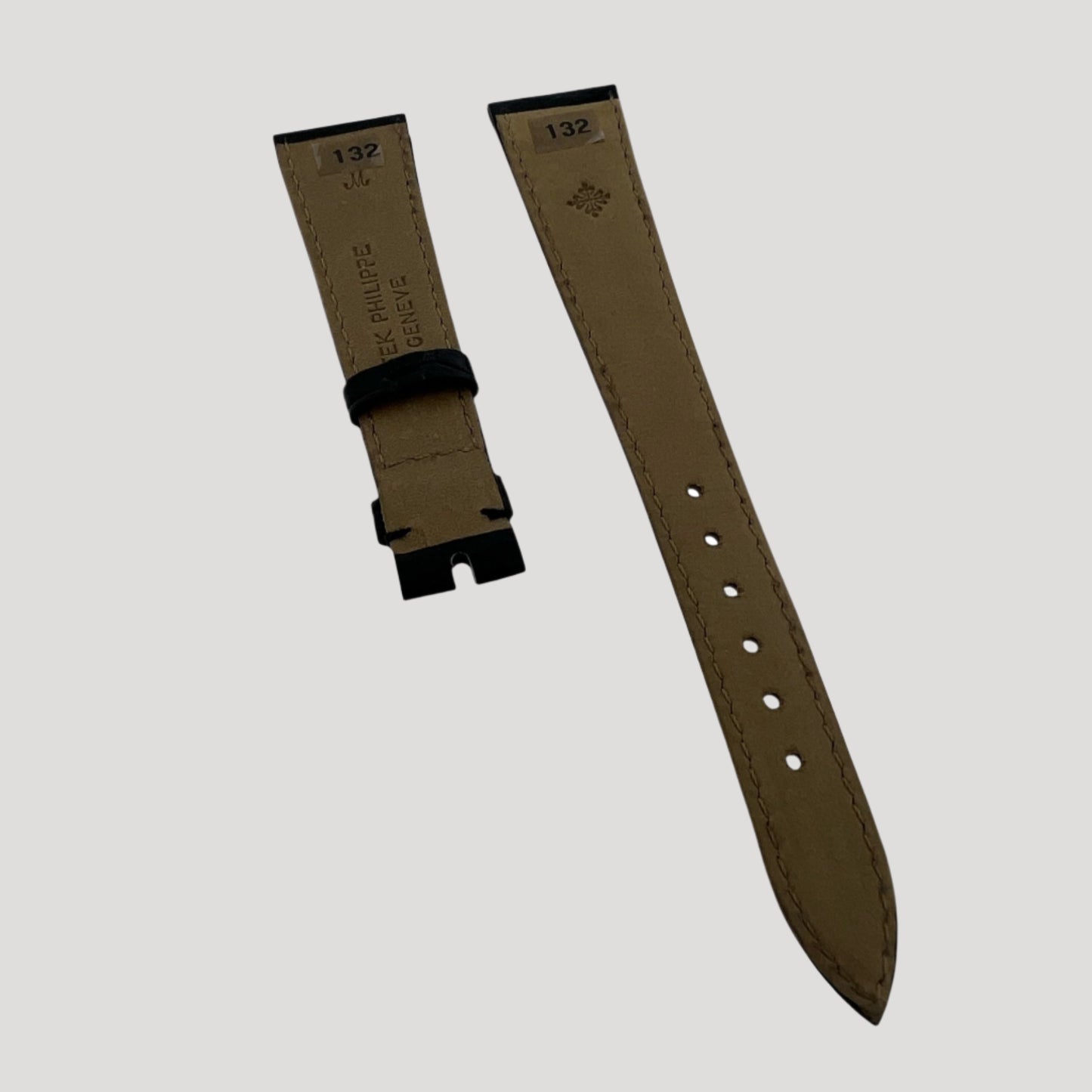 Patek Philippe New Black Croco Band / Bracelet / Strap 19/14 mm