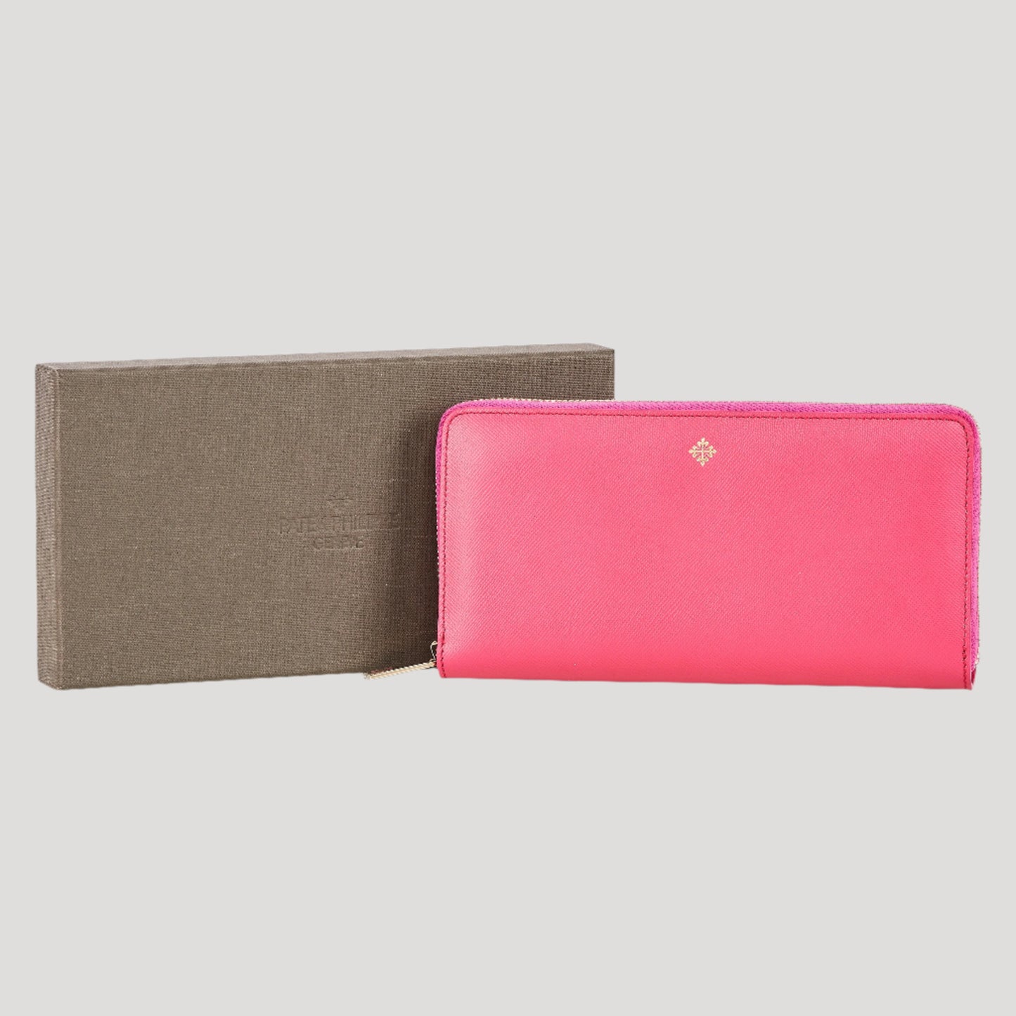 Patek Philippe New Grand Portefeuille/Portemonnaie/ leather Pink Wallet Lady