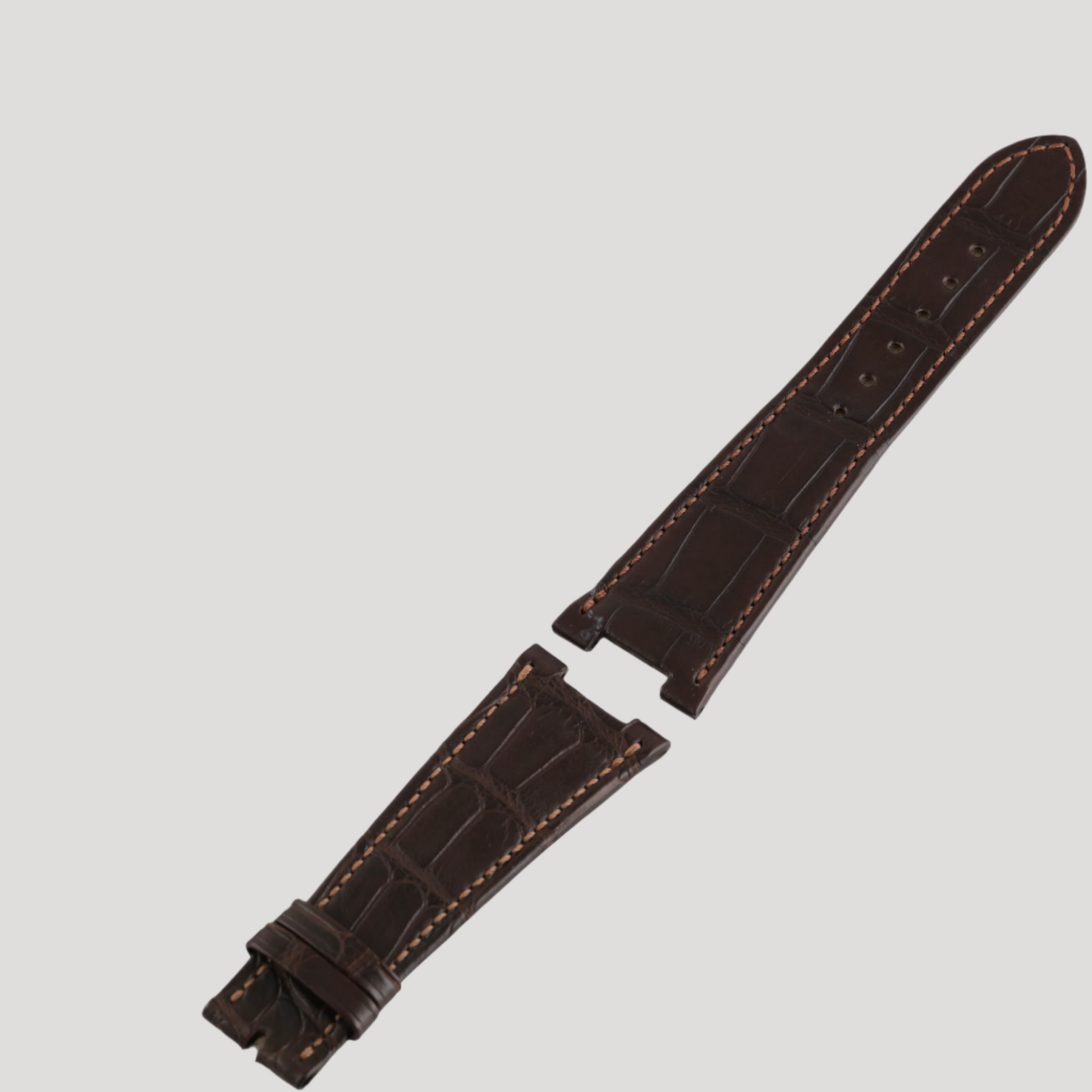 Patek Philippe New Original Nautilus 25/18 mm Brown Croco Band/