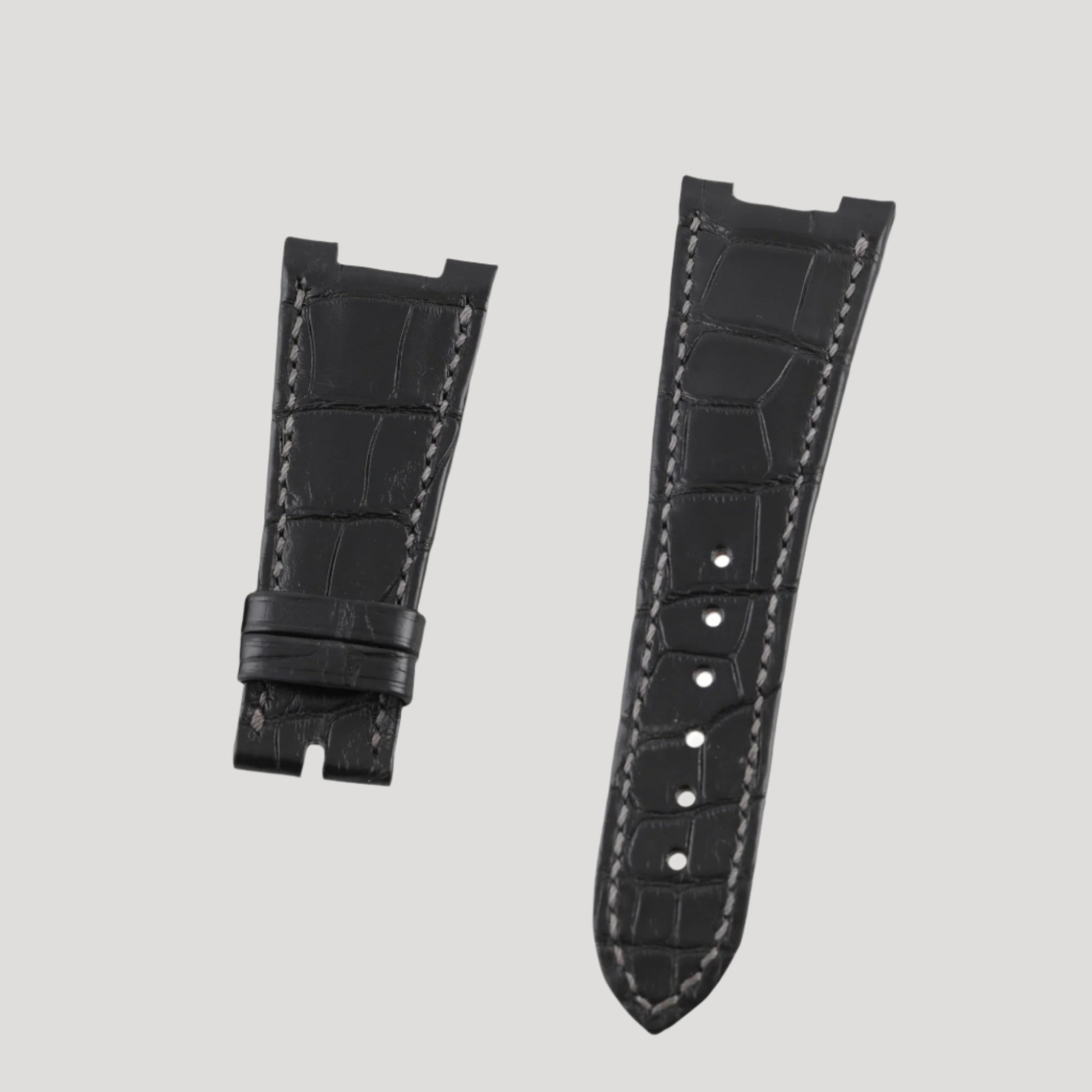 Patek Philippe Original Nautilus 25/18 mm Black Croco Band / Bracelet / Strap